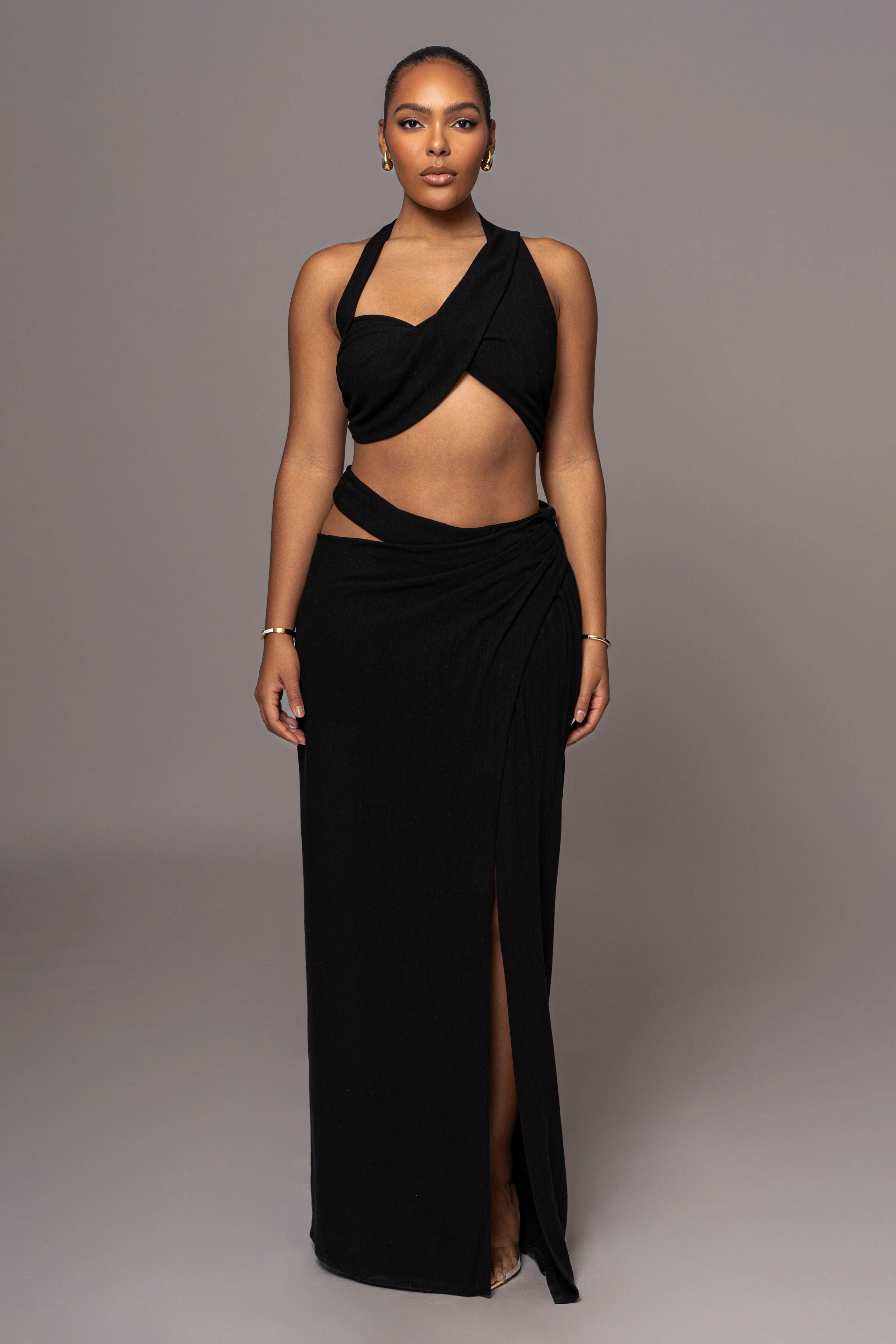 Black New Age Two Piece Skirt Set - Image 6