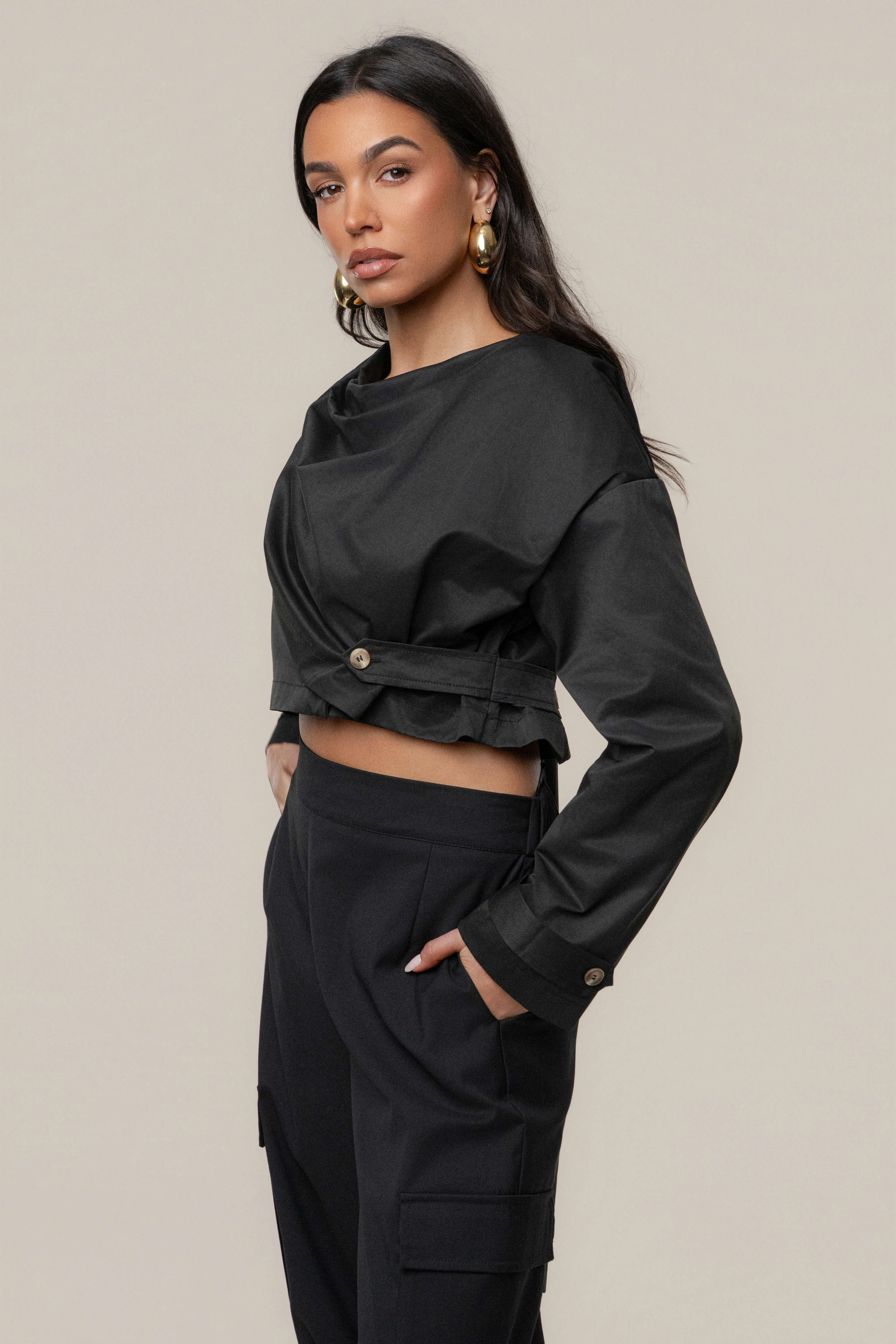 Black Next Level Cape Jacket - Image 4