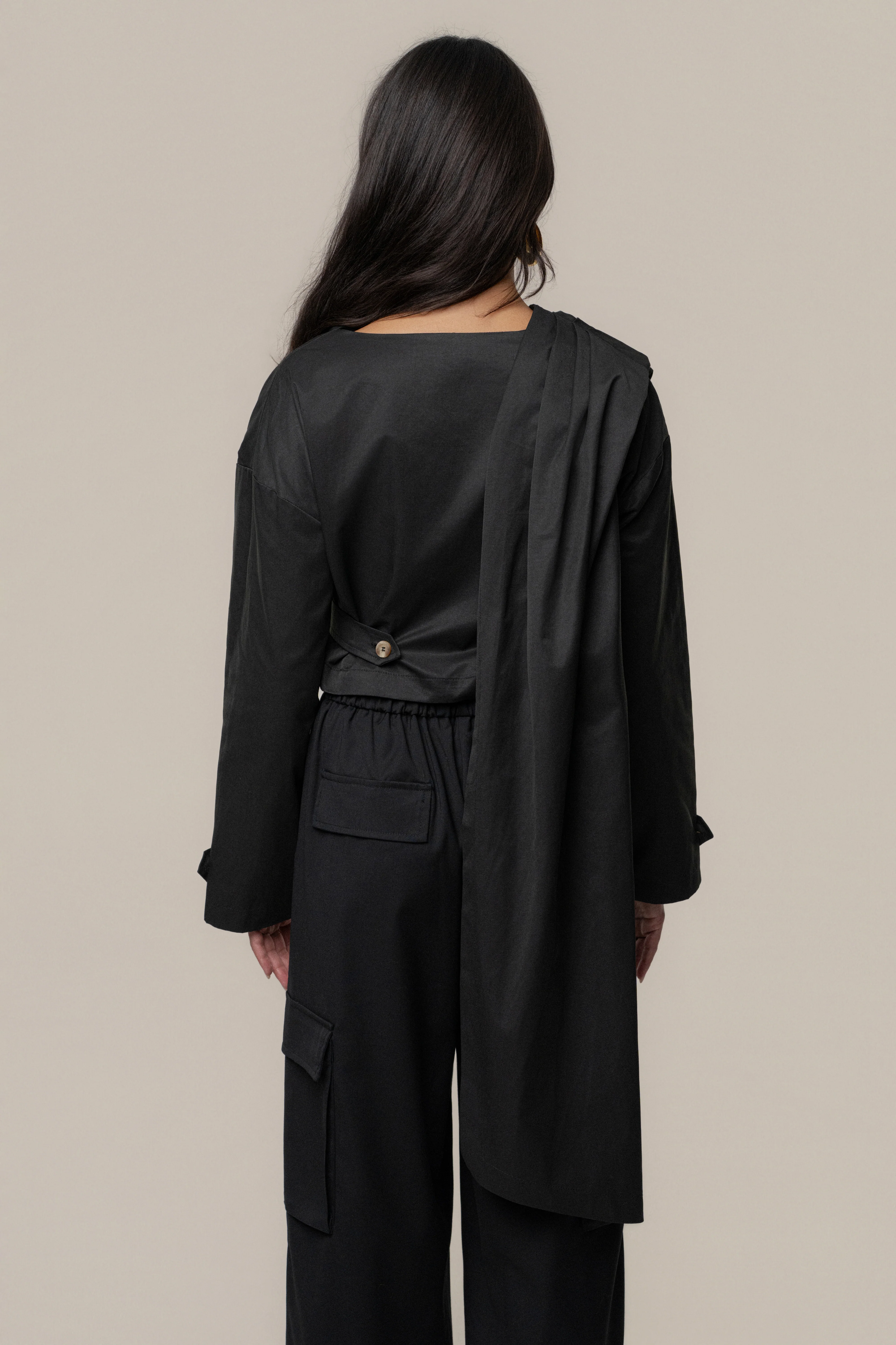 Black Next Level Cape Jacket - Image 6