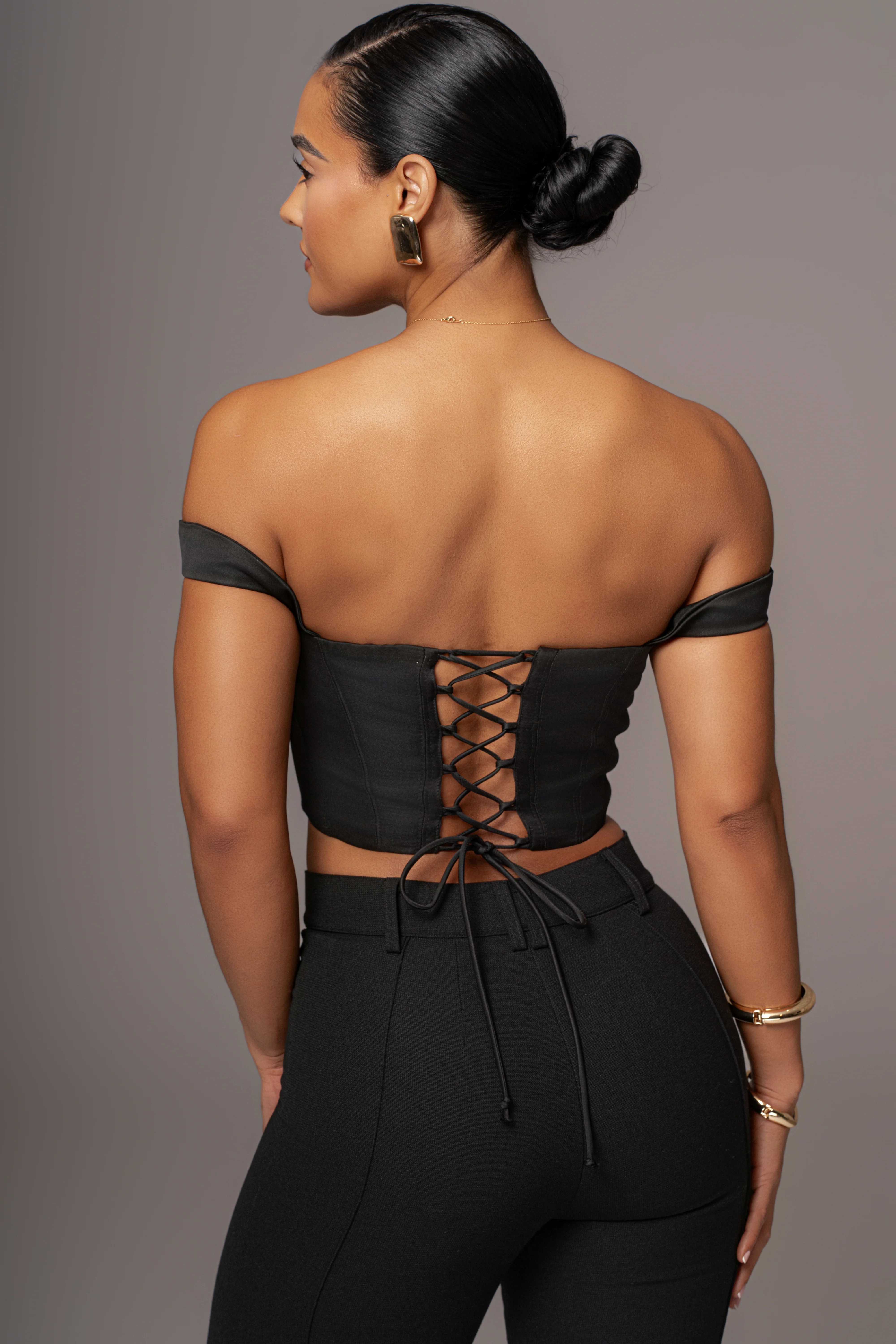 Black Nickie Lace Back Top - Image 5