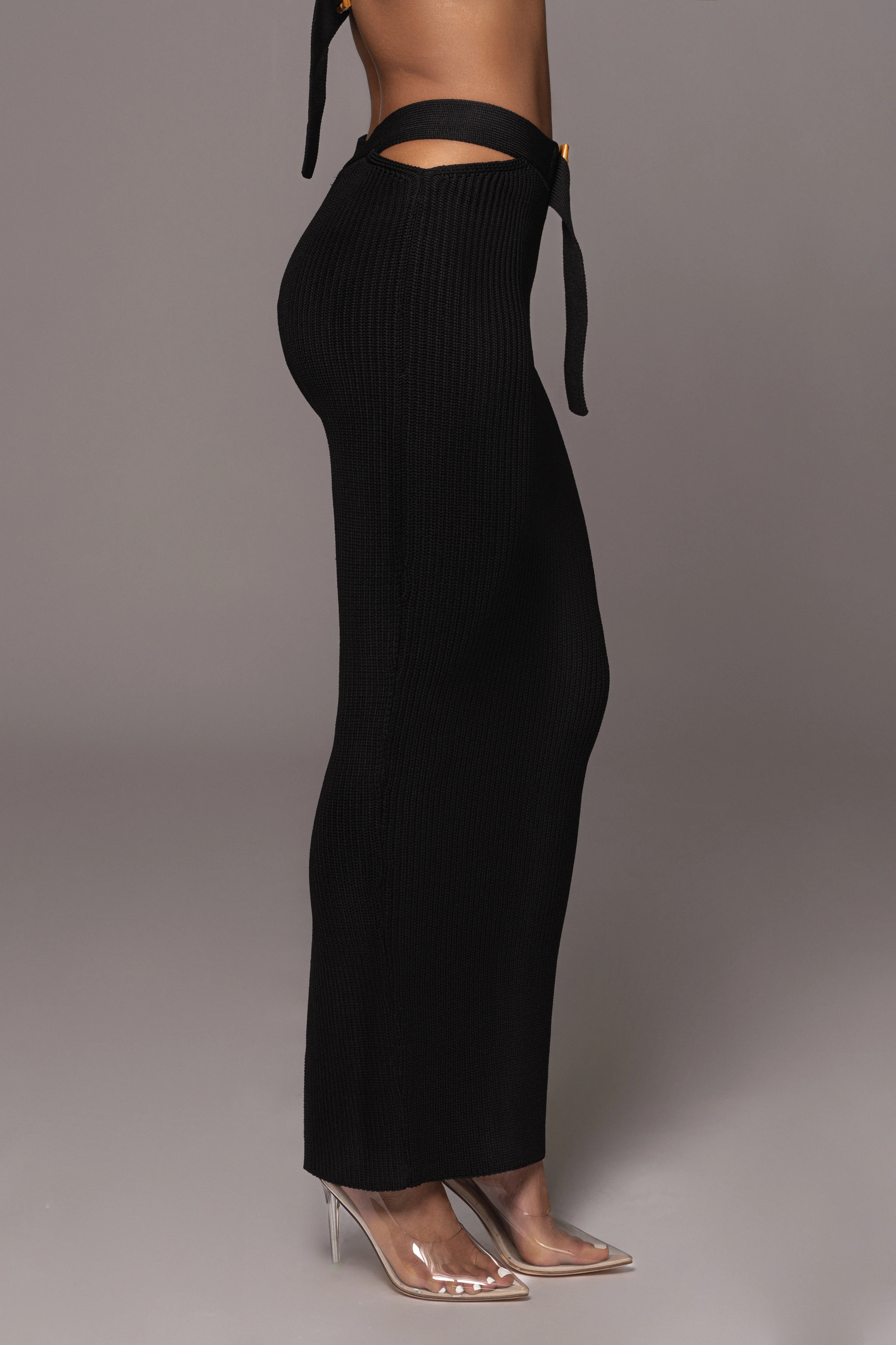 Black Nikole Ribbed Skirt Set - Image 20