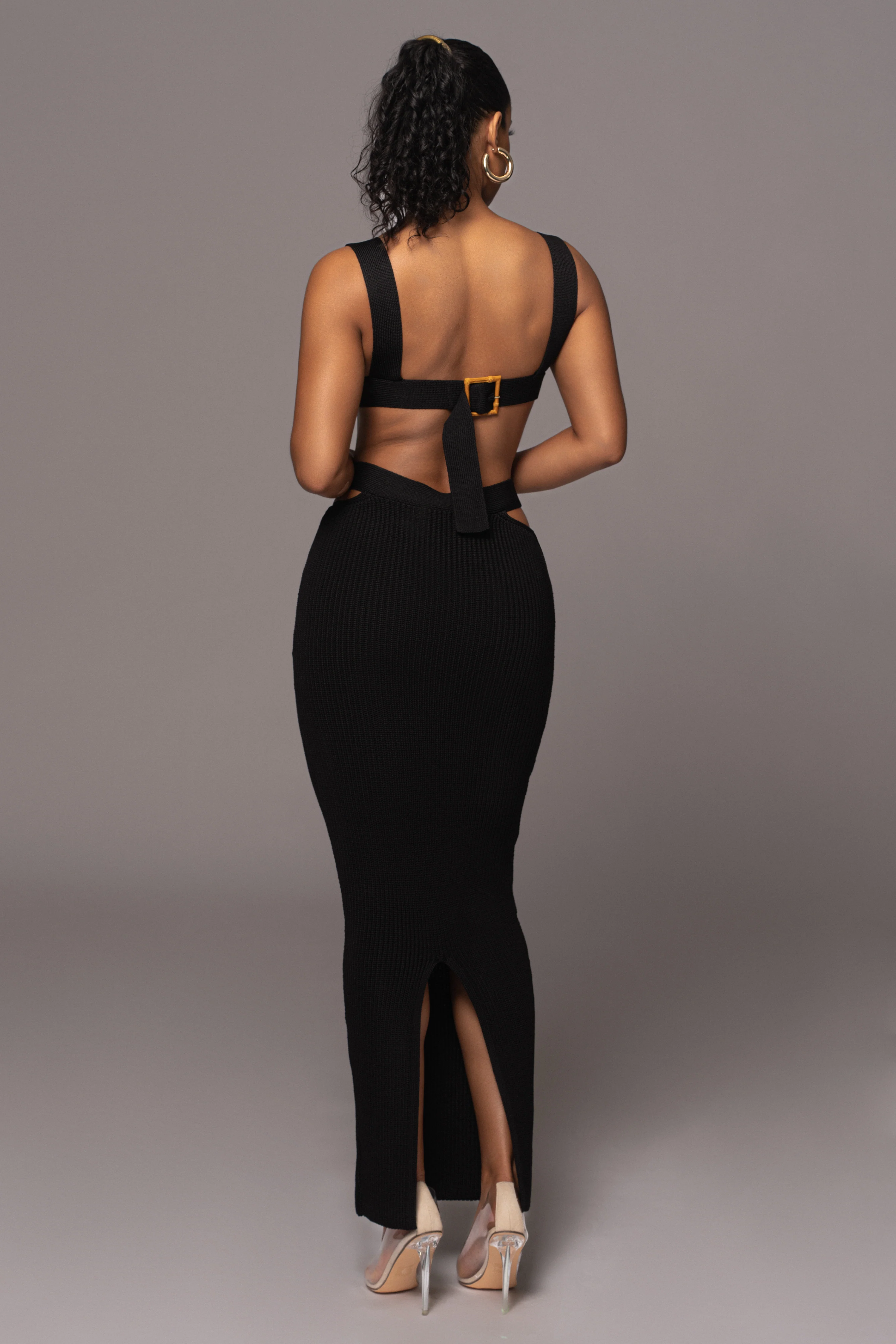 Black Nikole Ribbed Skirt Set - Image 25