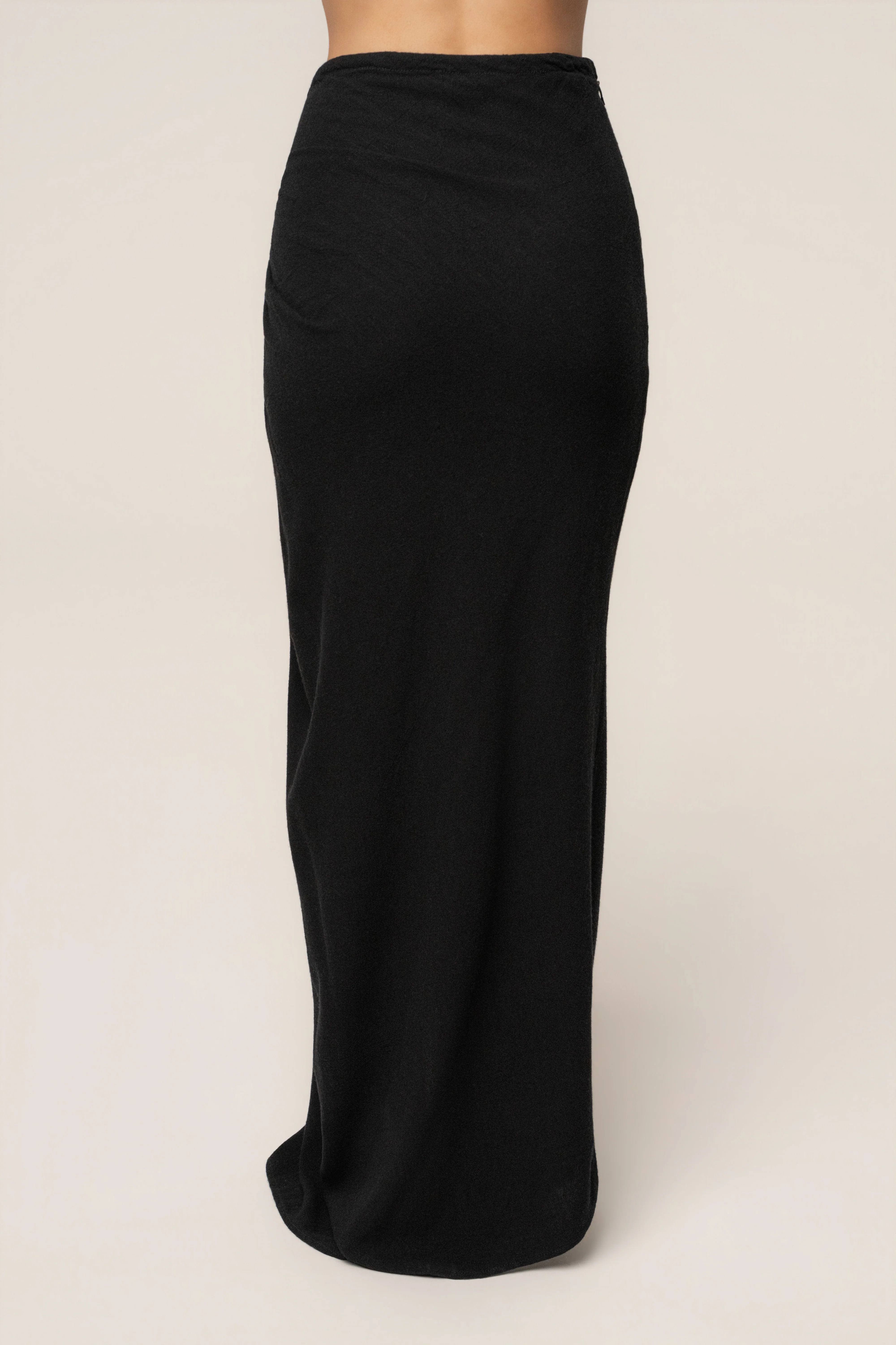 Black Noelia Linen Slit Skirt - Image 9
