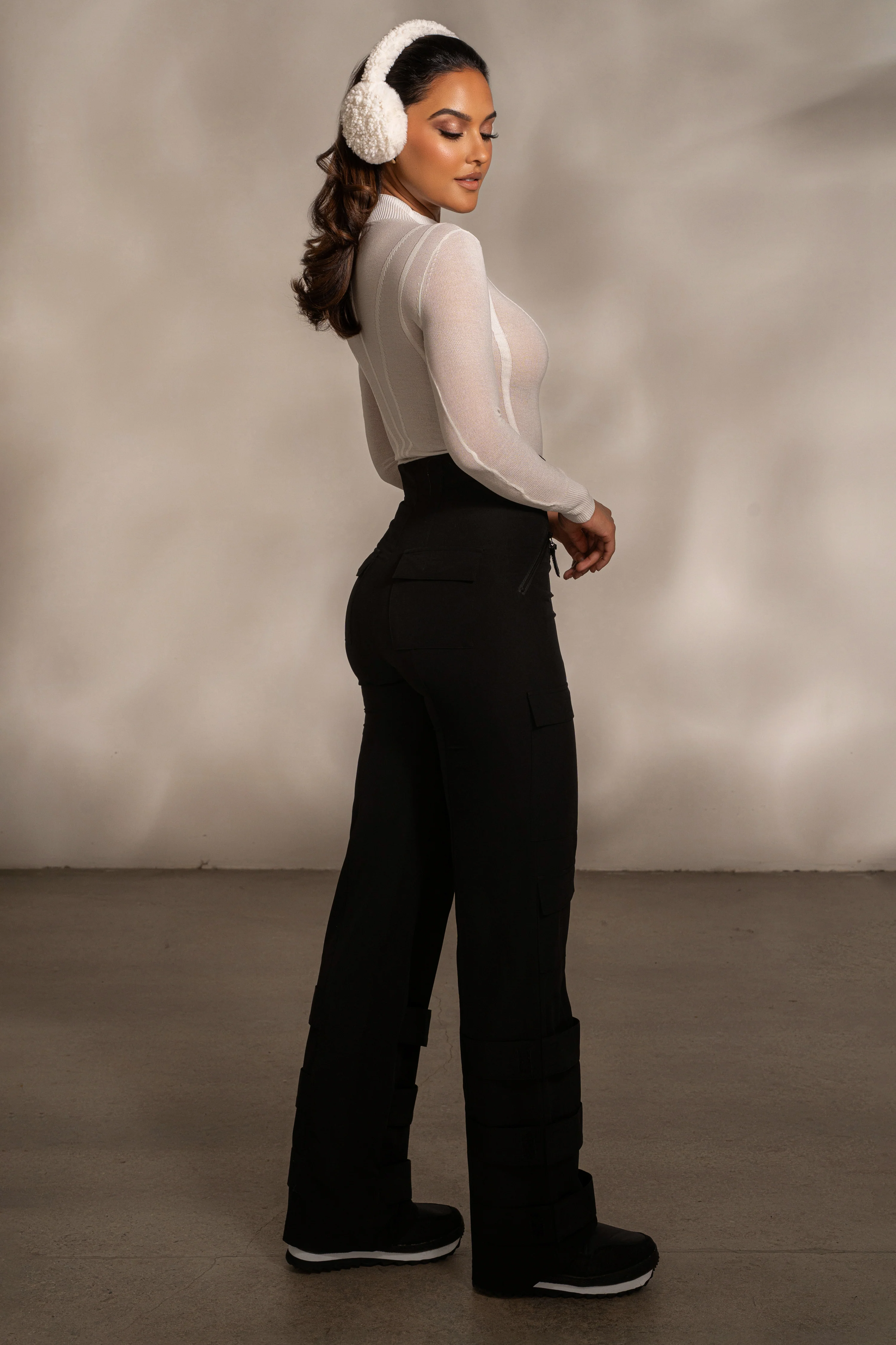 Black Nyah Nylon Utility Pants - Image 10