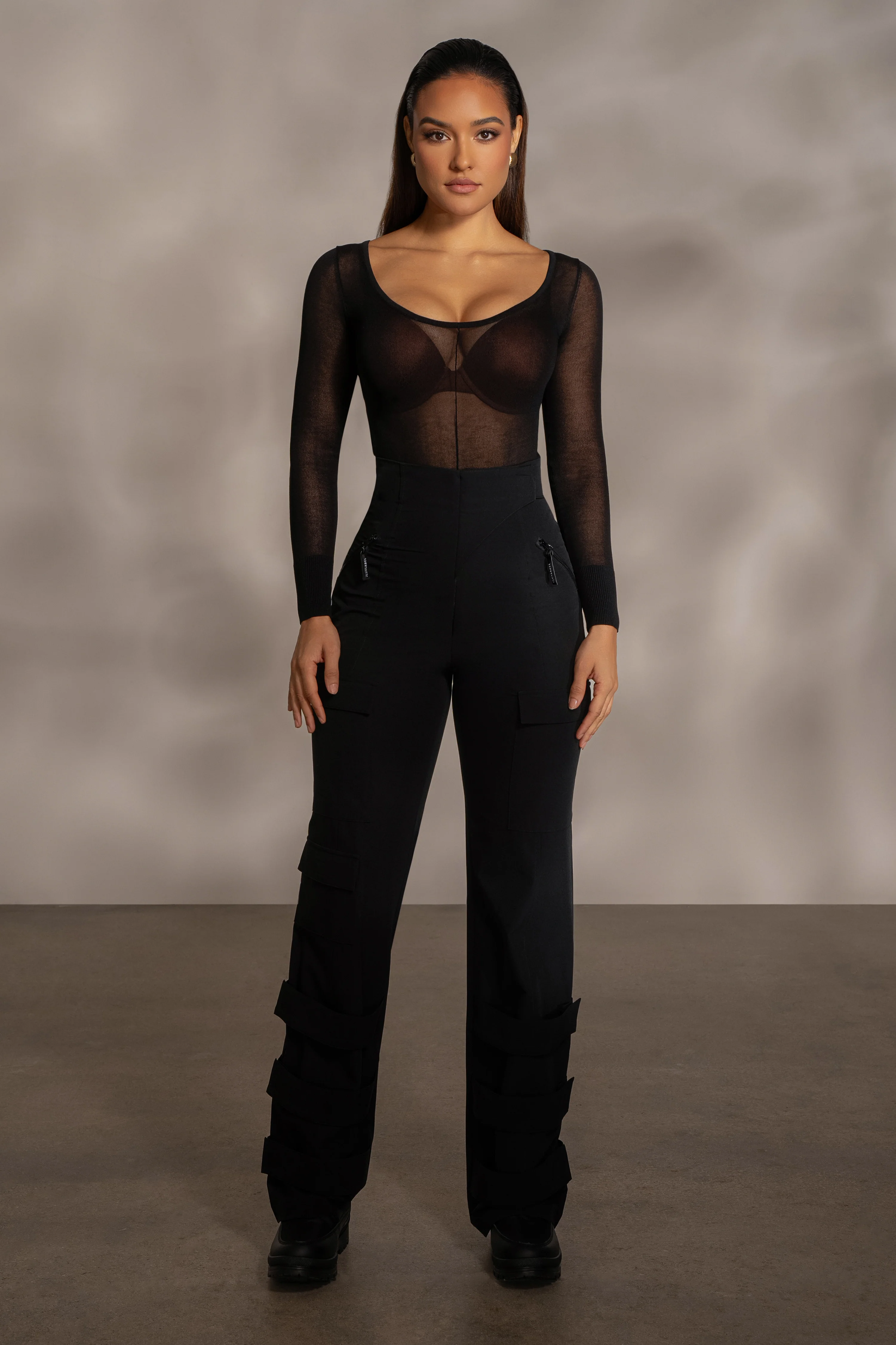 Black Nyah Nylon Utility Pants - Image 4