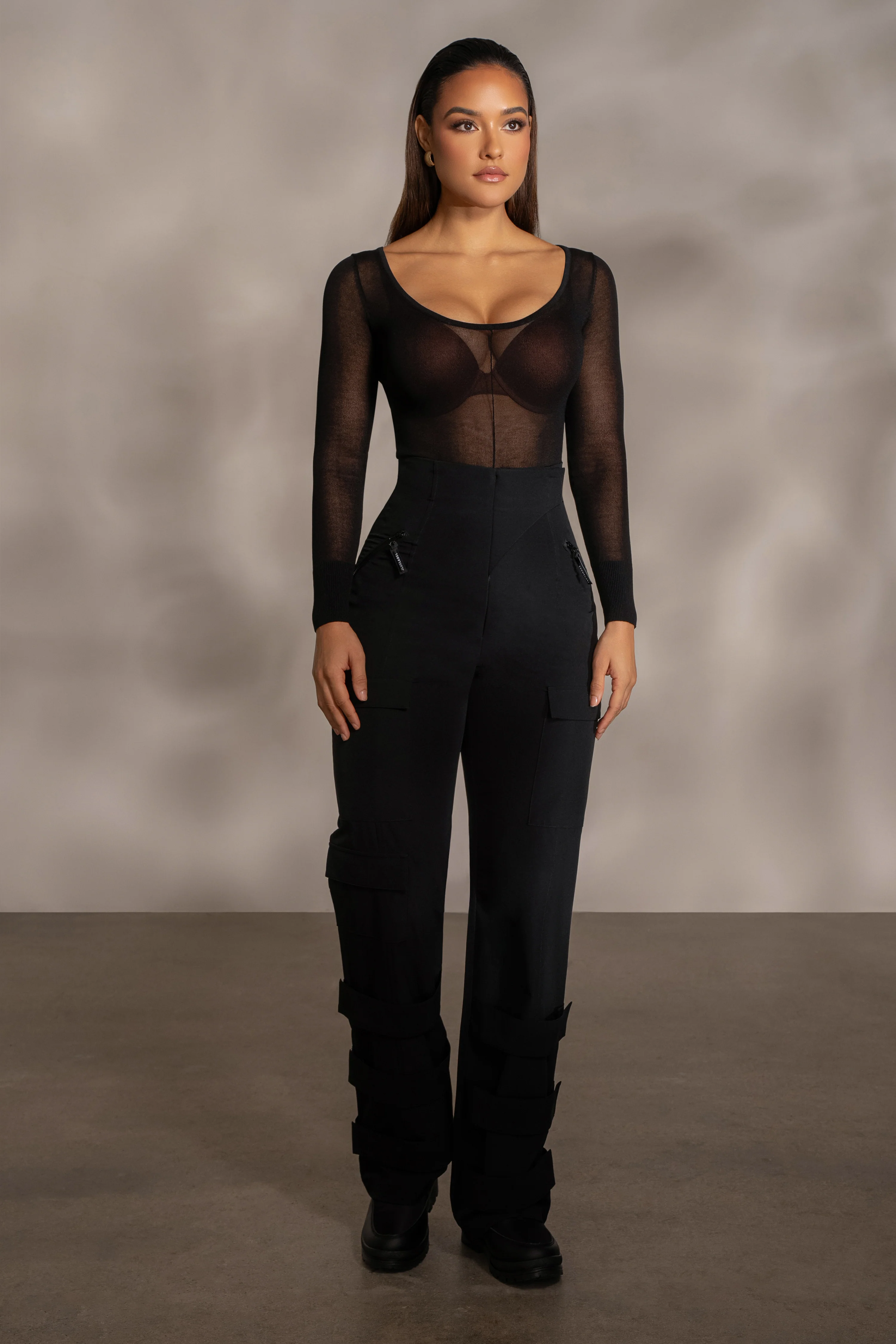 Black Nyah Nylon Utility Pants - Image 6