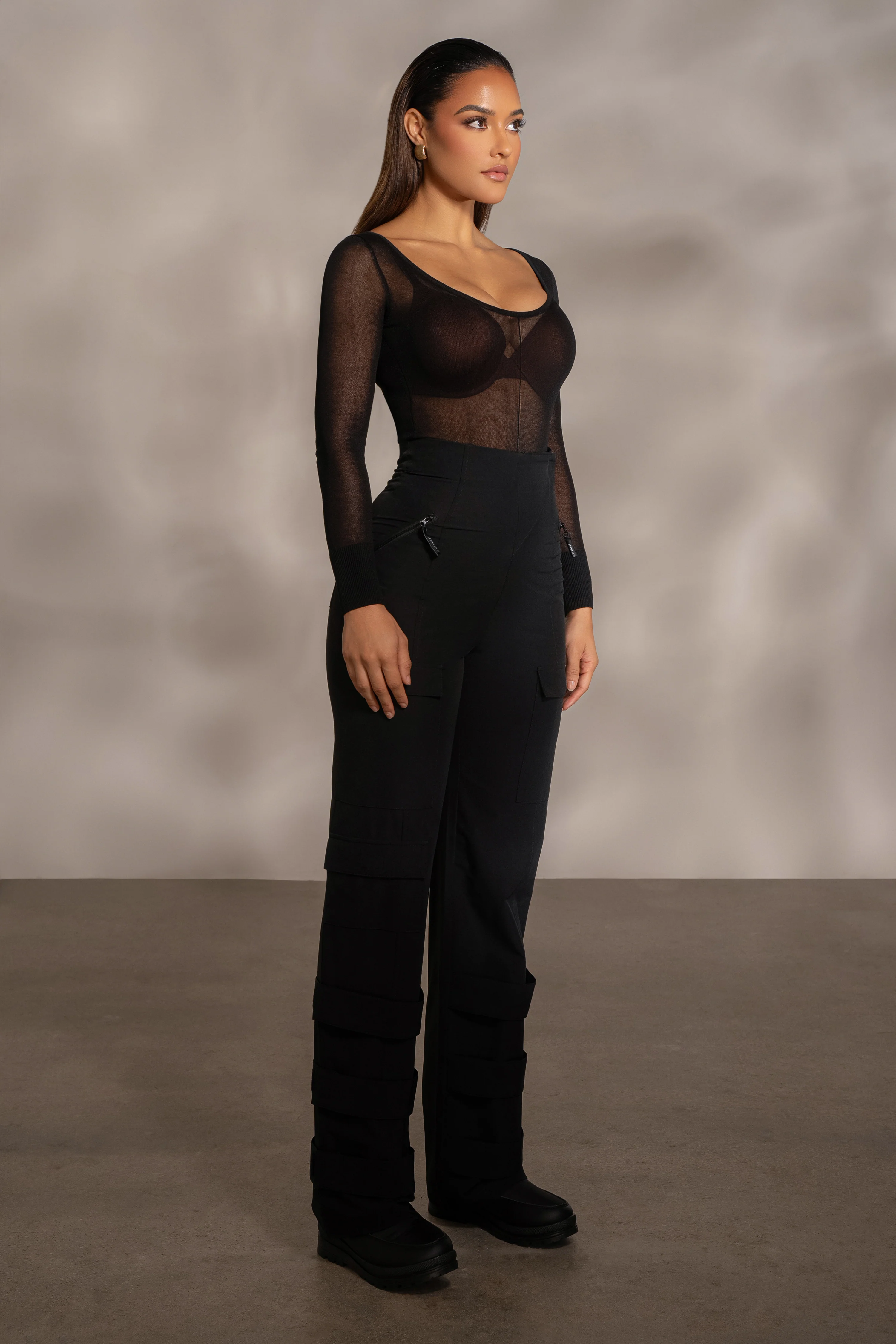 Black Nyah Nylon Utility Pants - Image 7