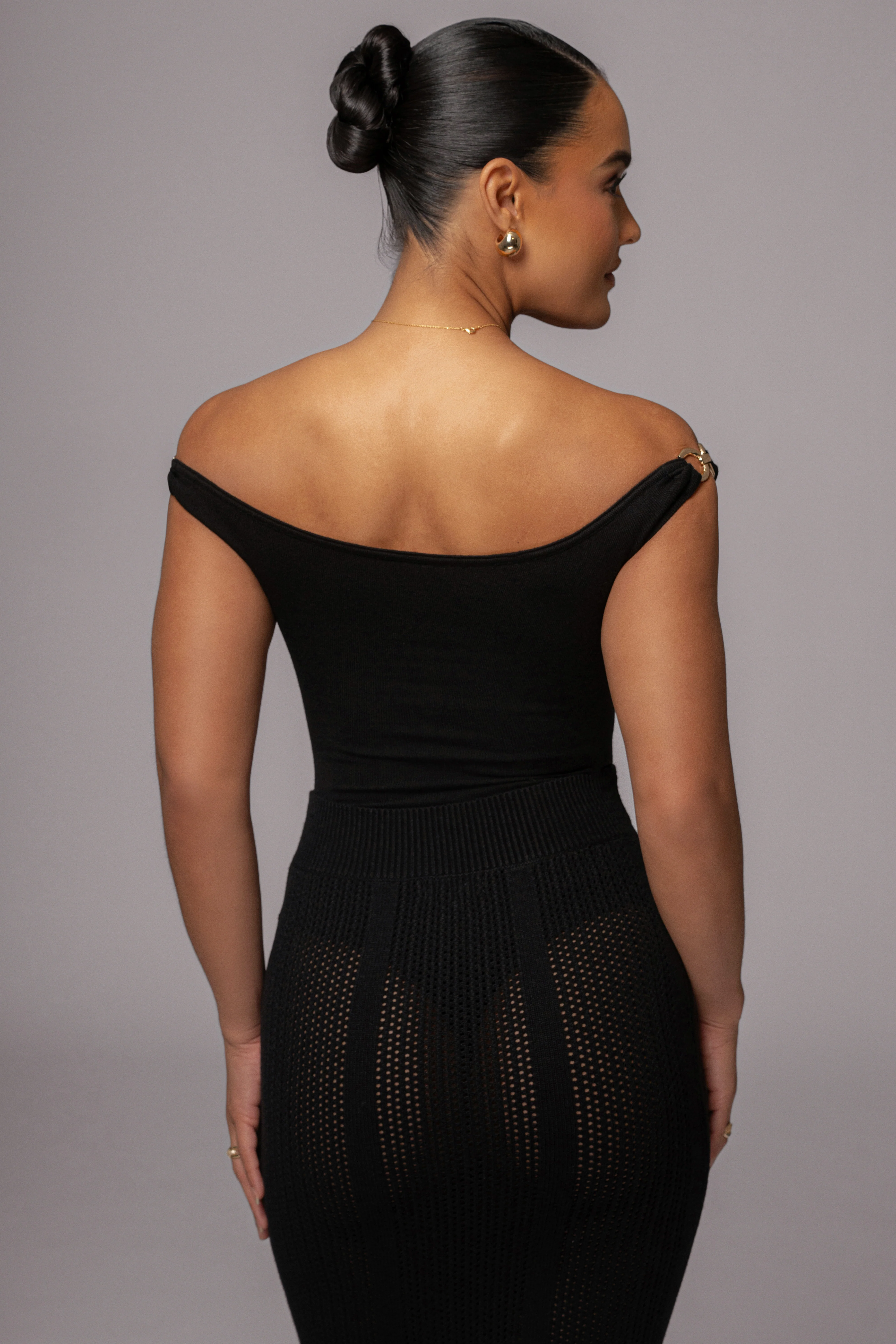 Black Off The Shoulder Bodysuit - Image 11