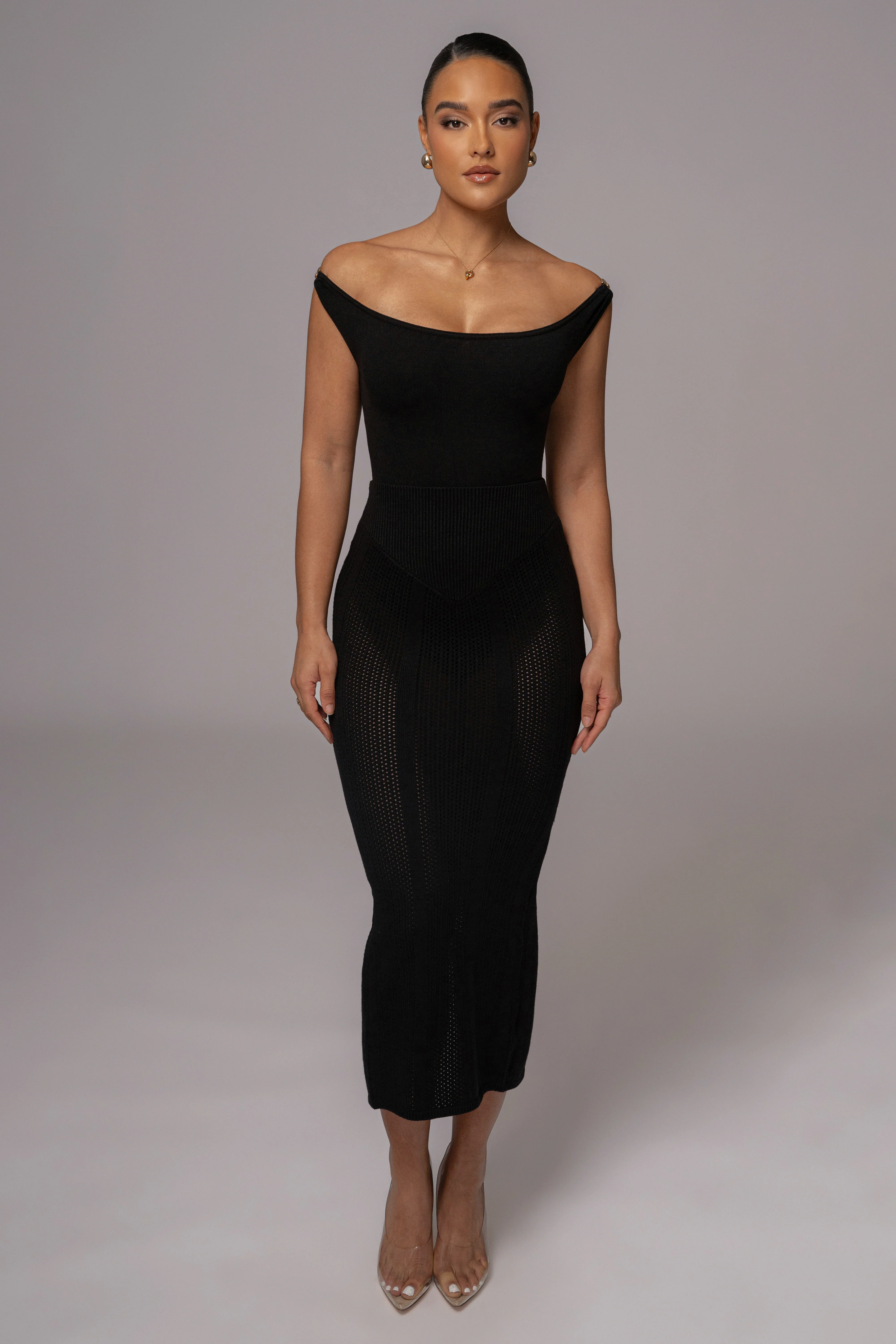 Black Off The Shoulder Bodysuit - Image 2