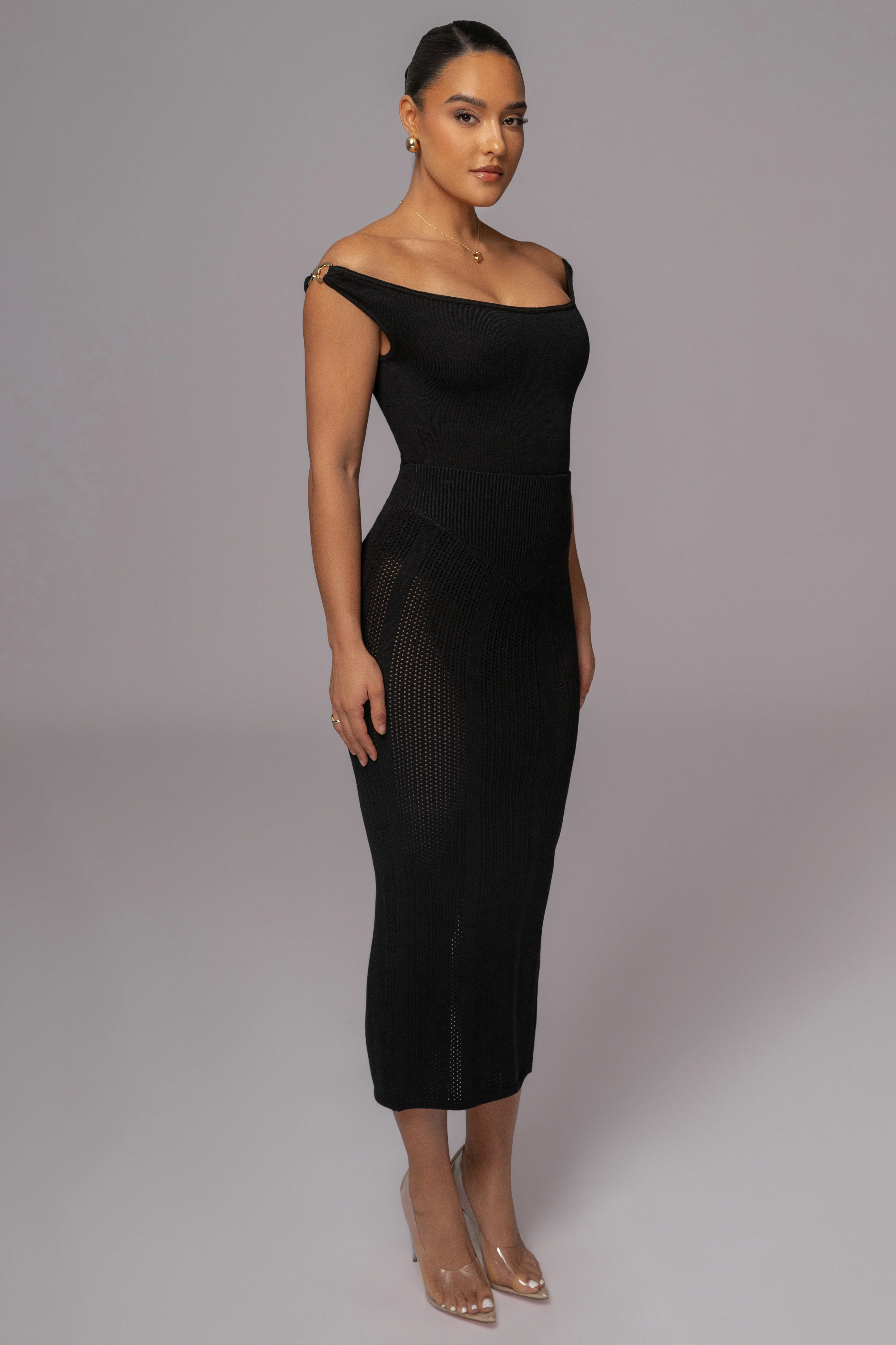Black Off The Shoulder Bodysuit - Image 6