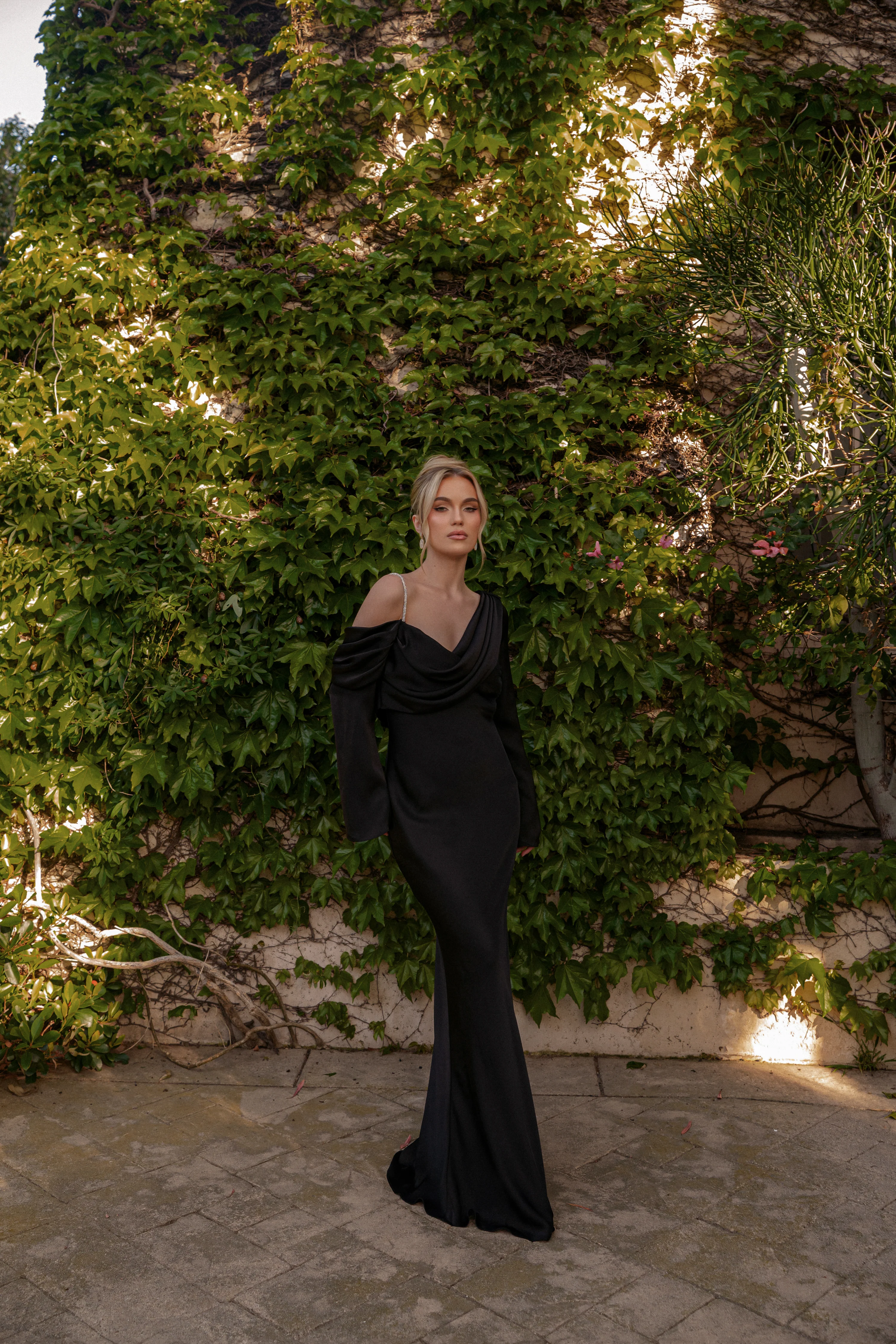 Black One And Only Satin Dress - Image 10