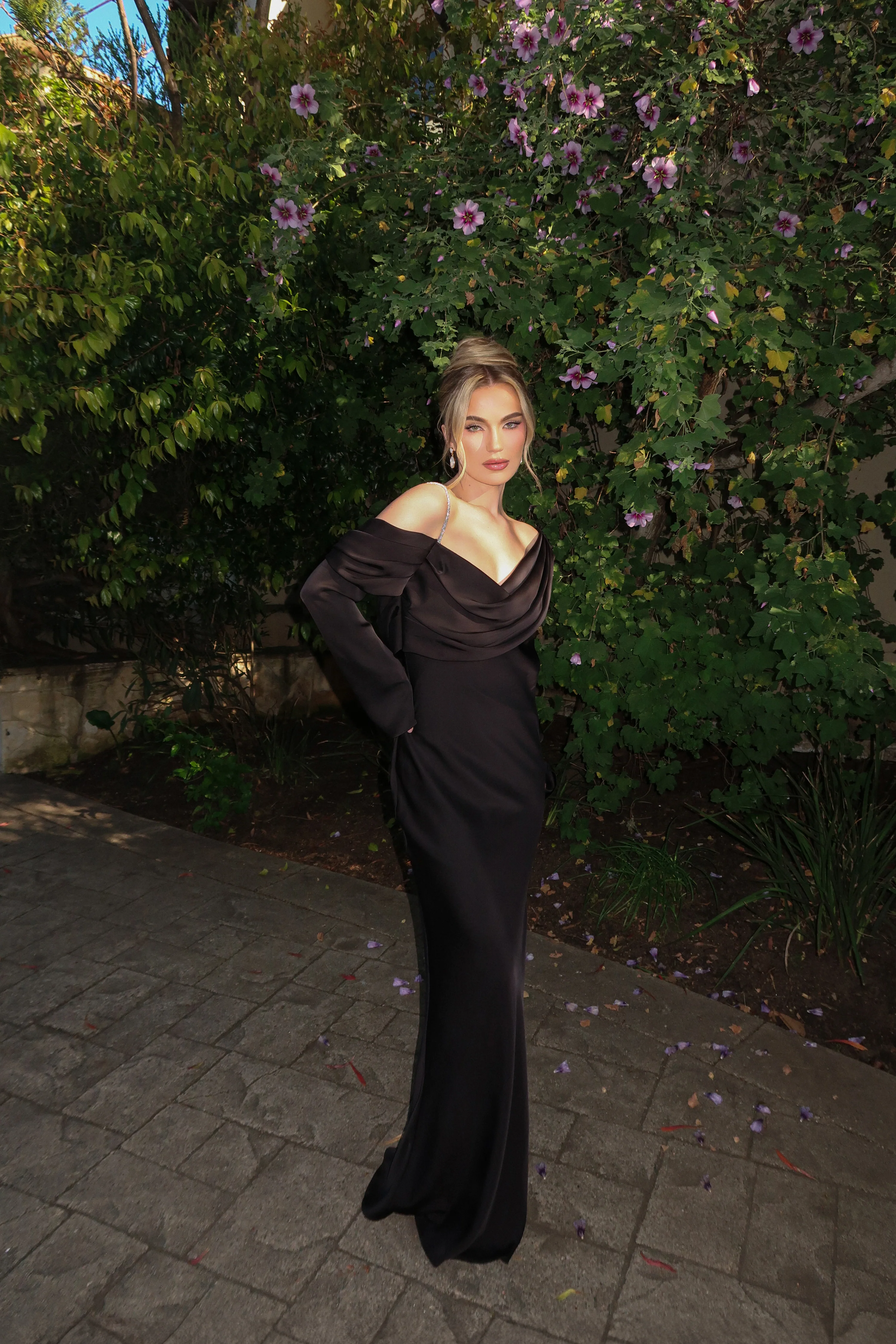Black One And Only Satin Dress - Image 13