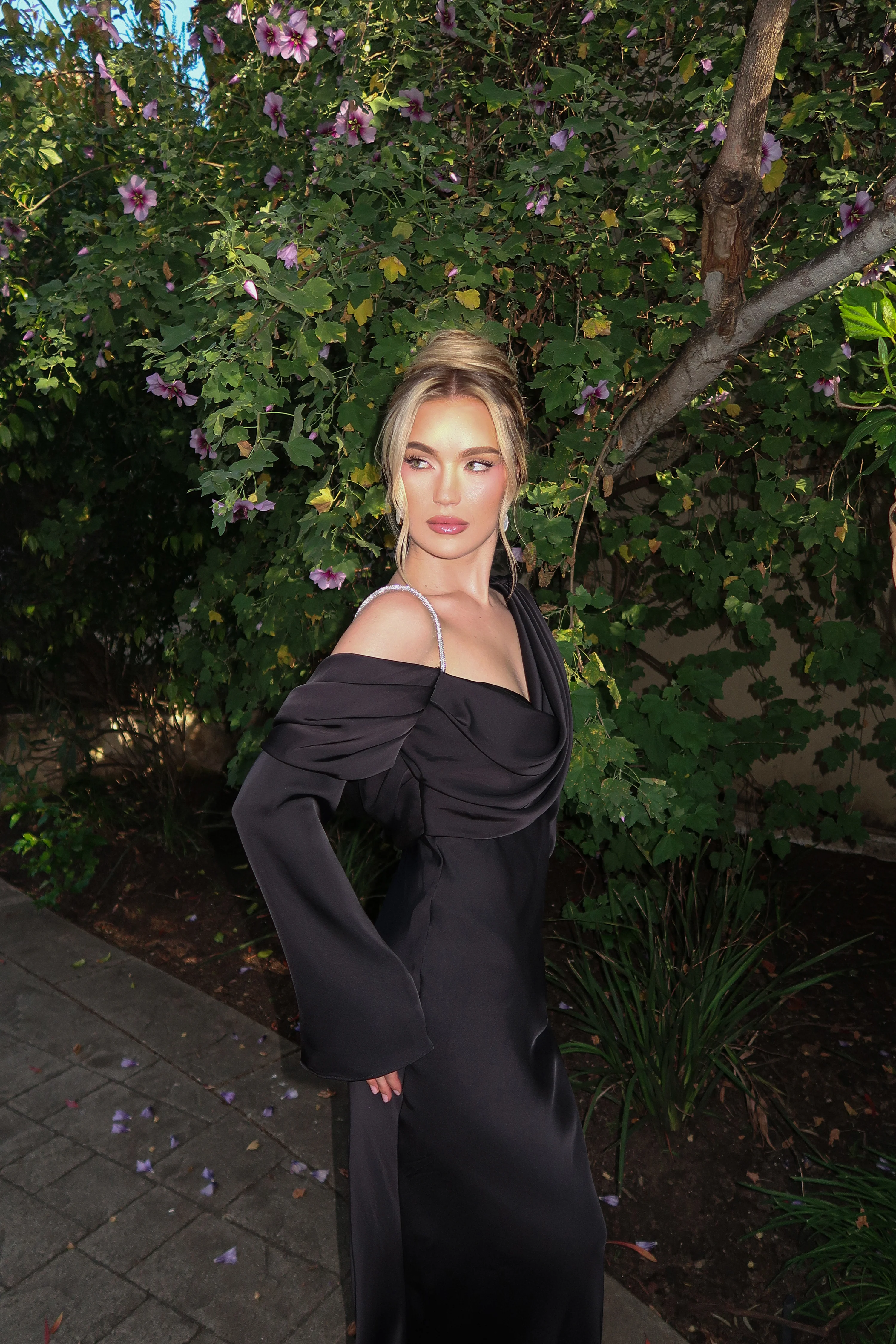 Black One And Only Satin Dress - Image 14