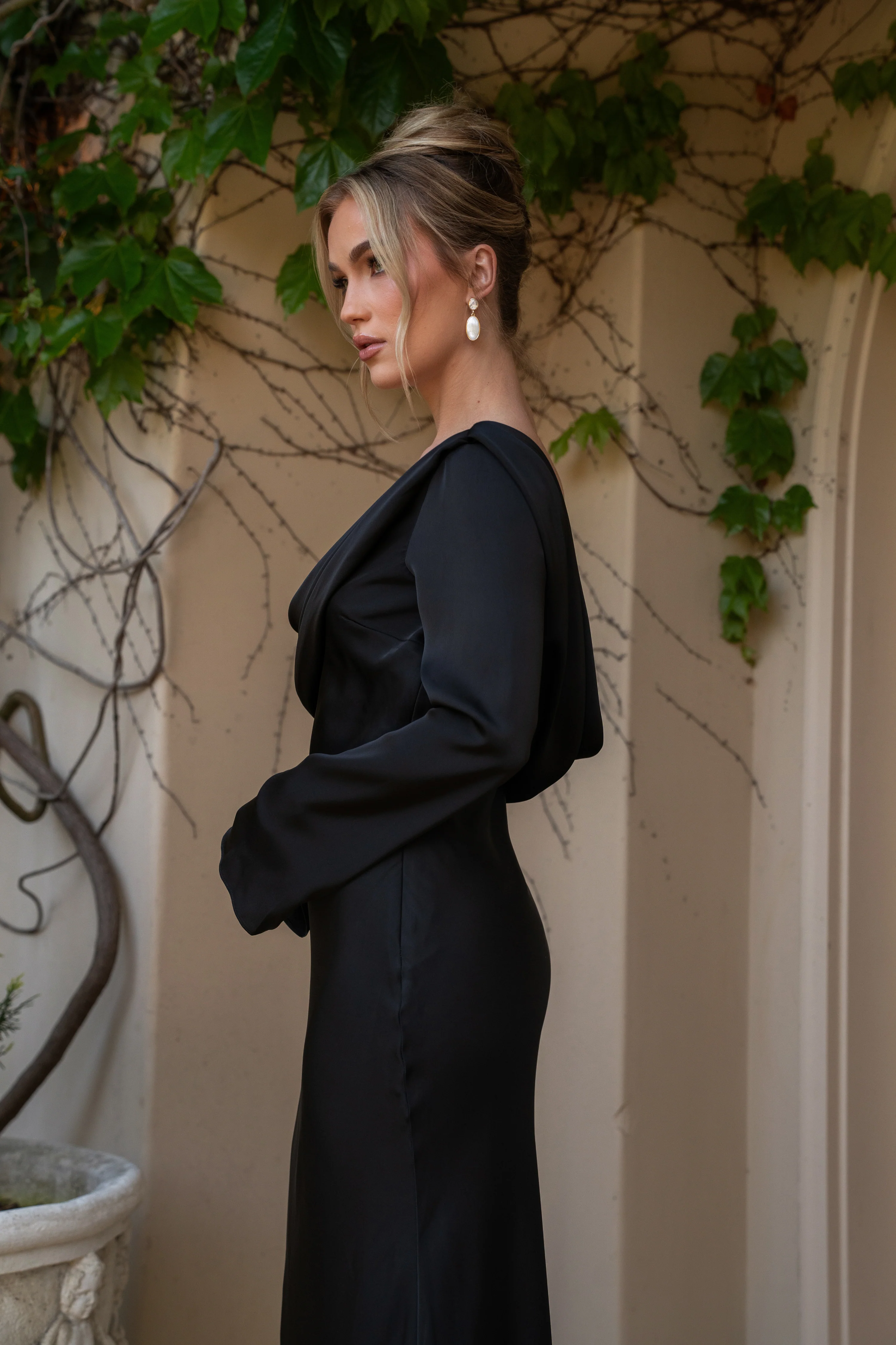 Black One And Only Satin Dress - Image 16