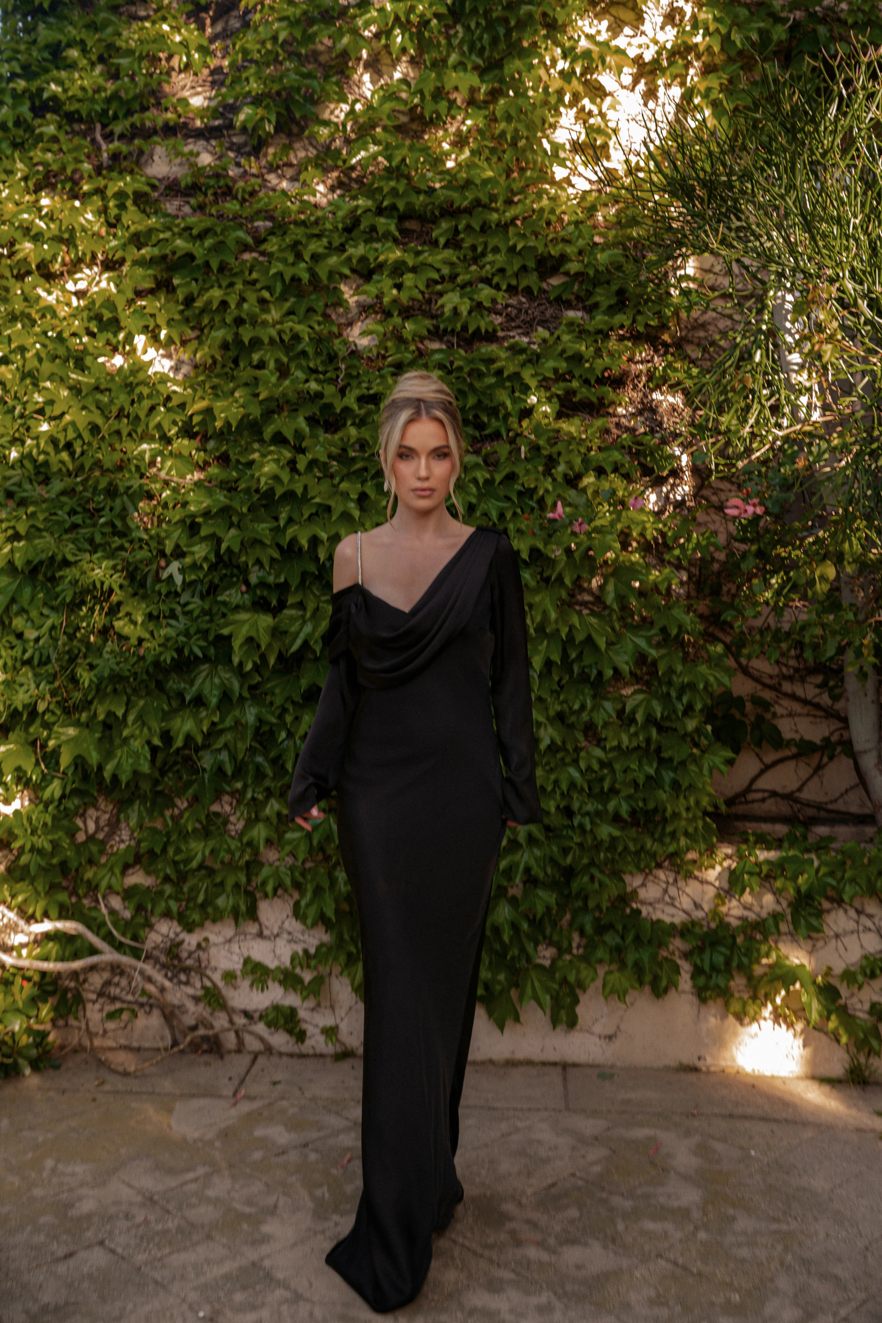 Black One And Only Satin Dress - Image 5