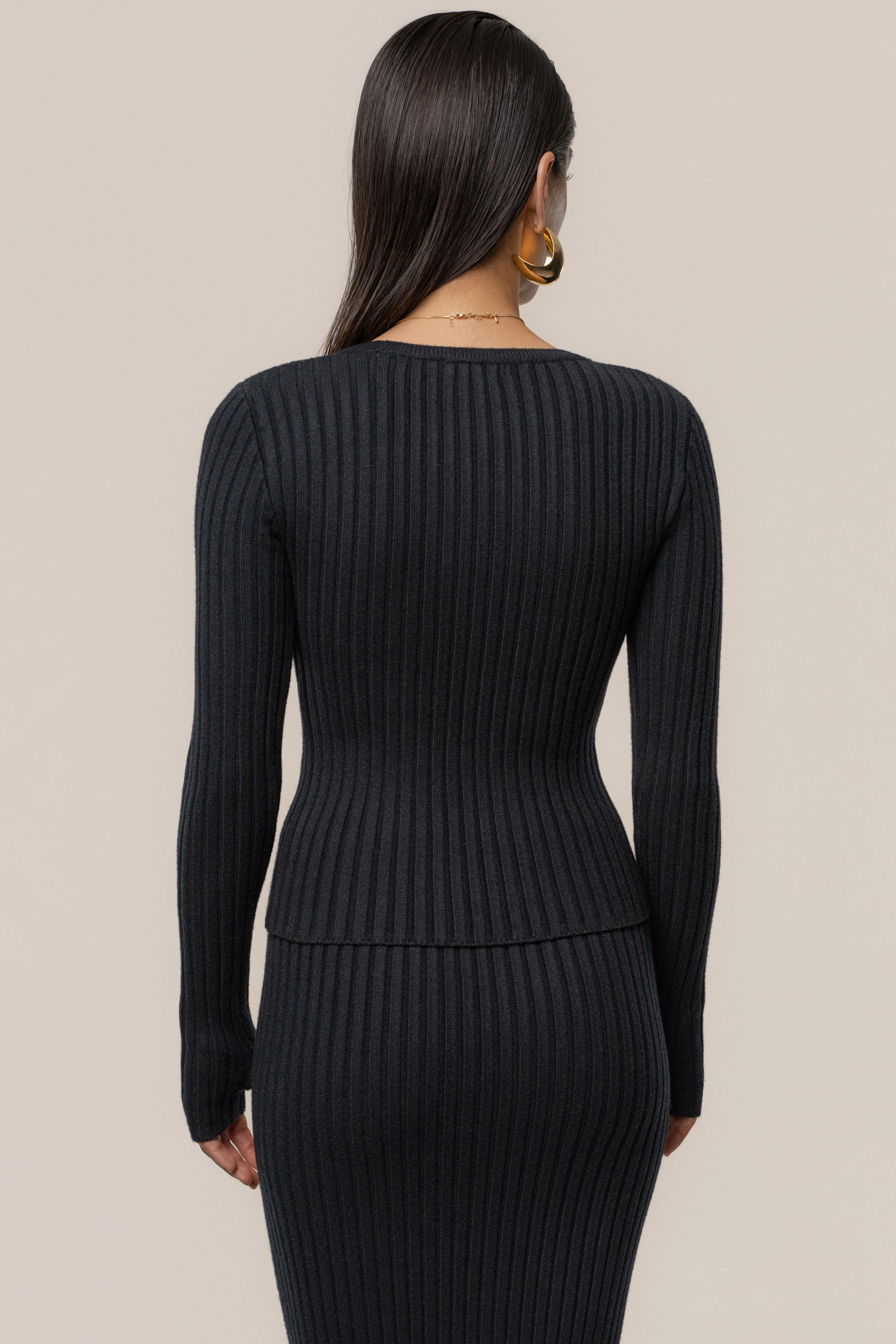 Black Overcast Ribbed Top - Image 7