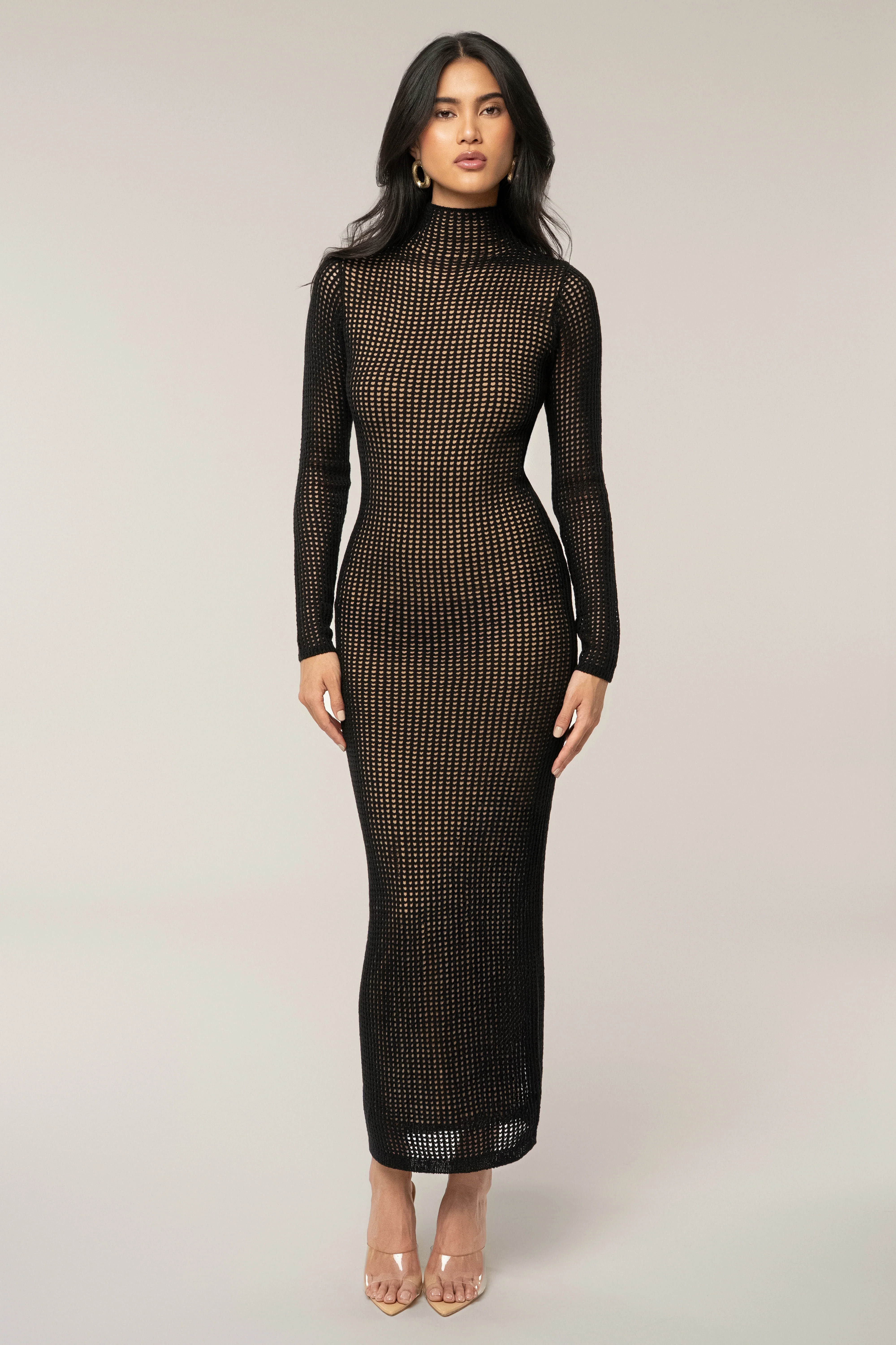 Black Rosabelle Knit Maxi Dress - Image 4