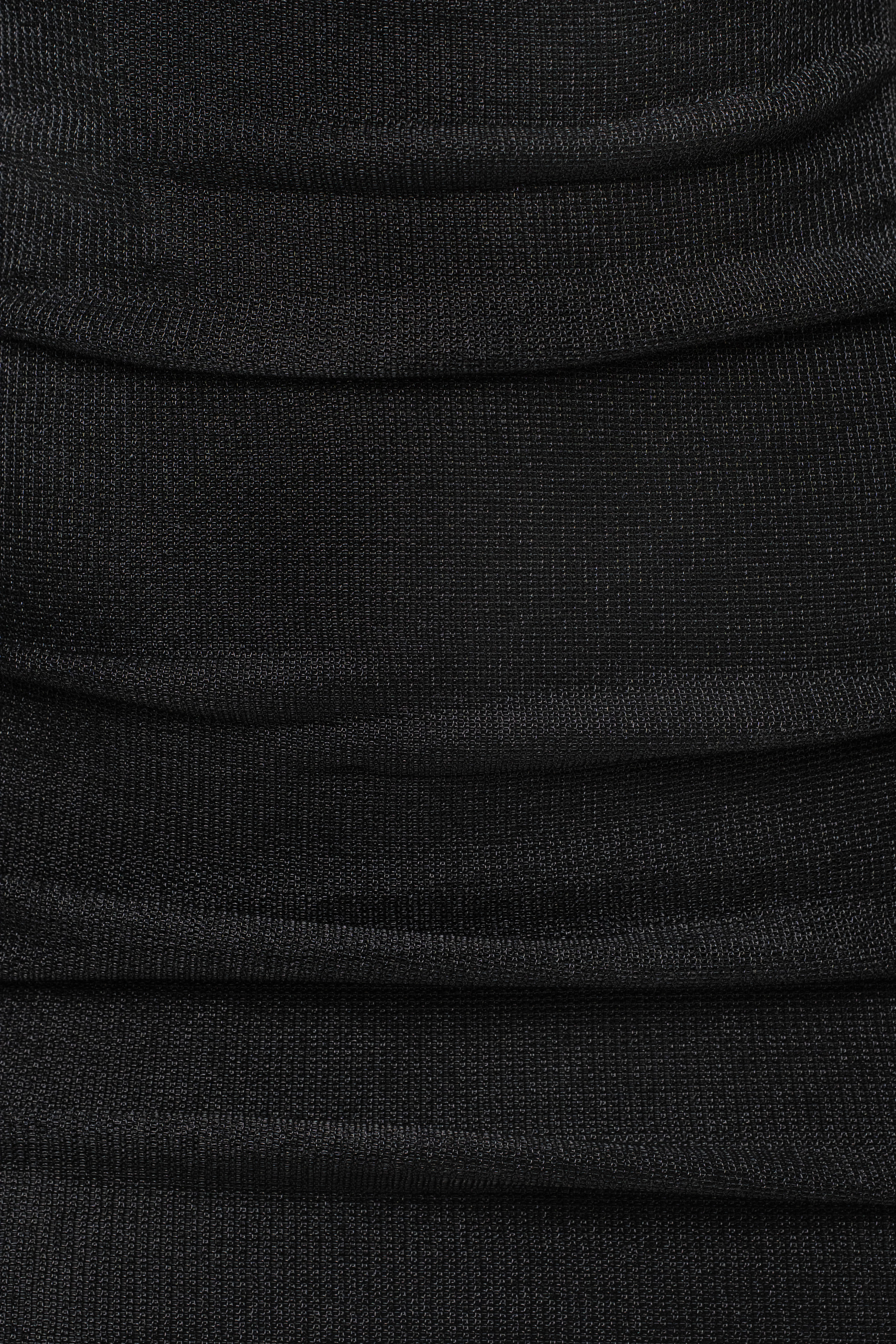 Black Ruched Metallic Maxi Dress - Image 9