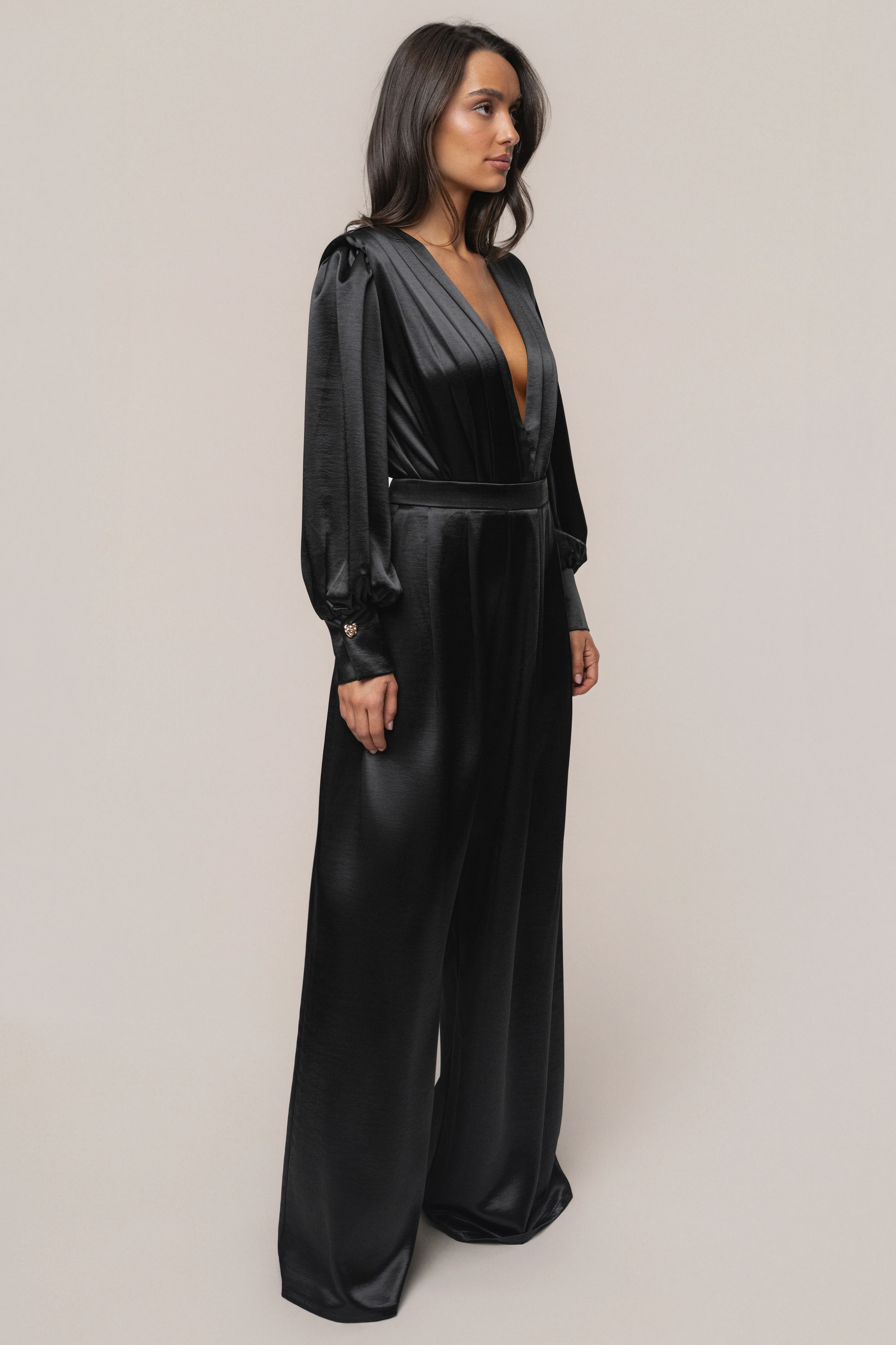 Black Satin Radiance Bodysuit - Image 10
