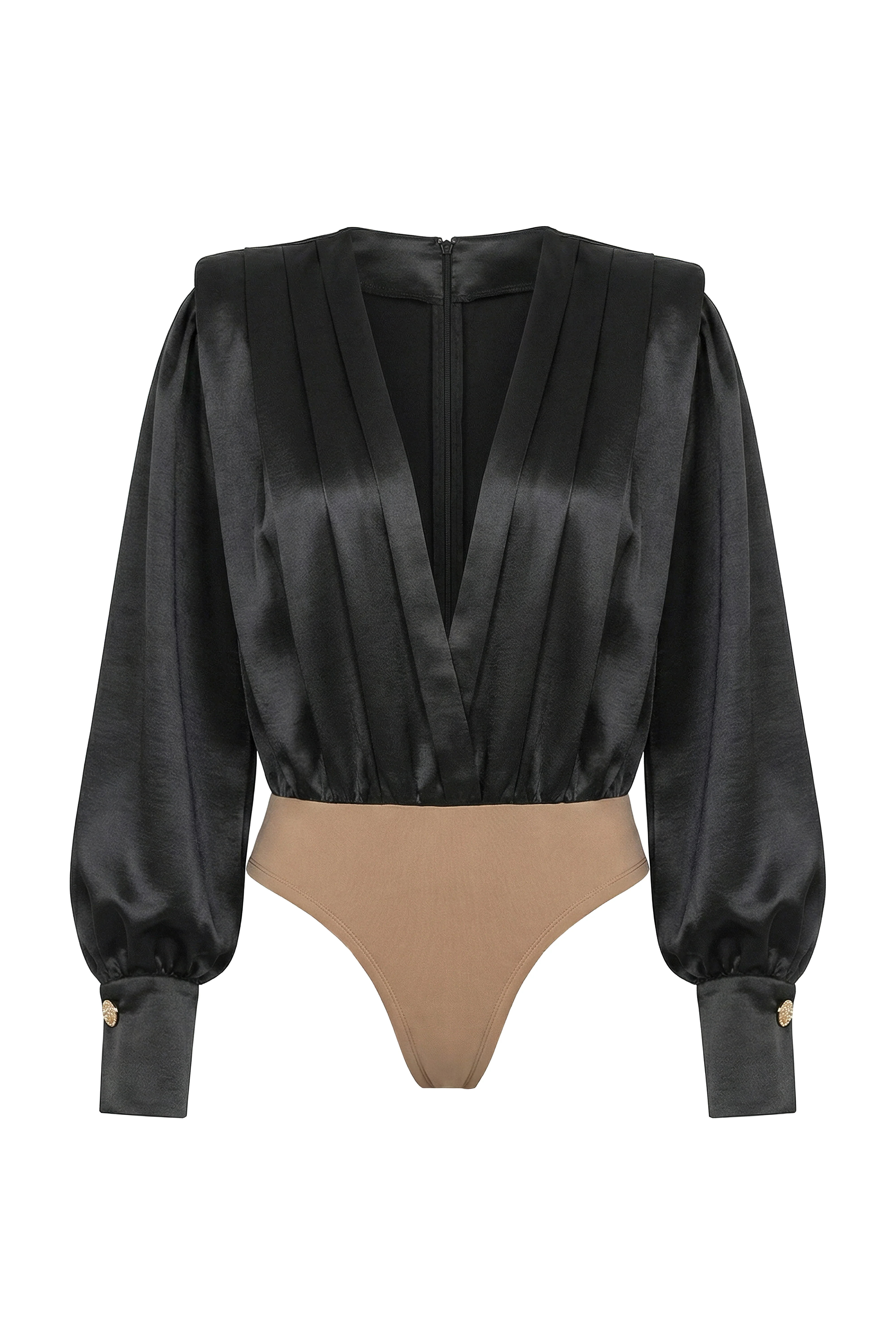 Black Satin Radiance Bodysuit - Image 3