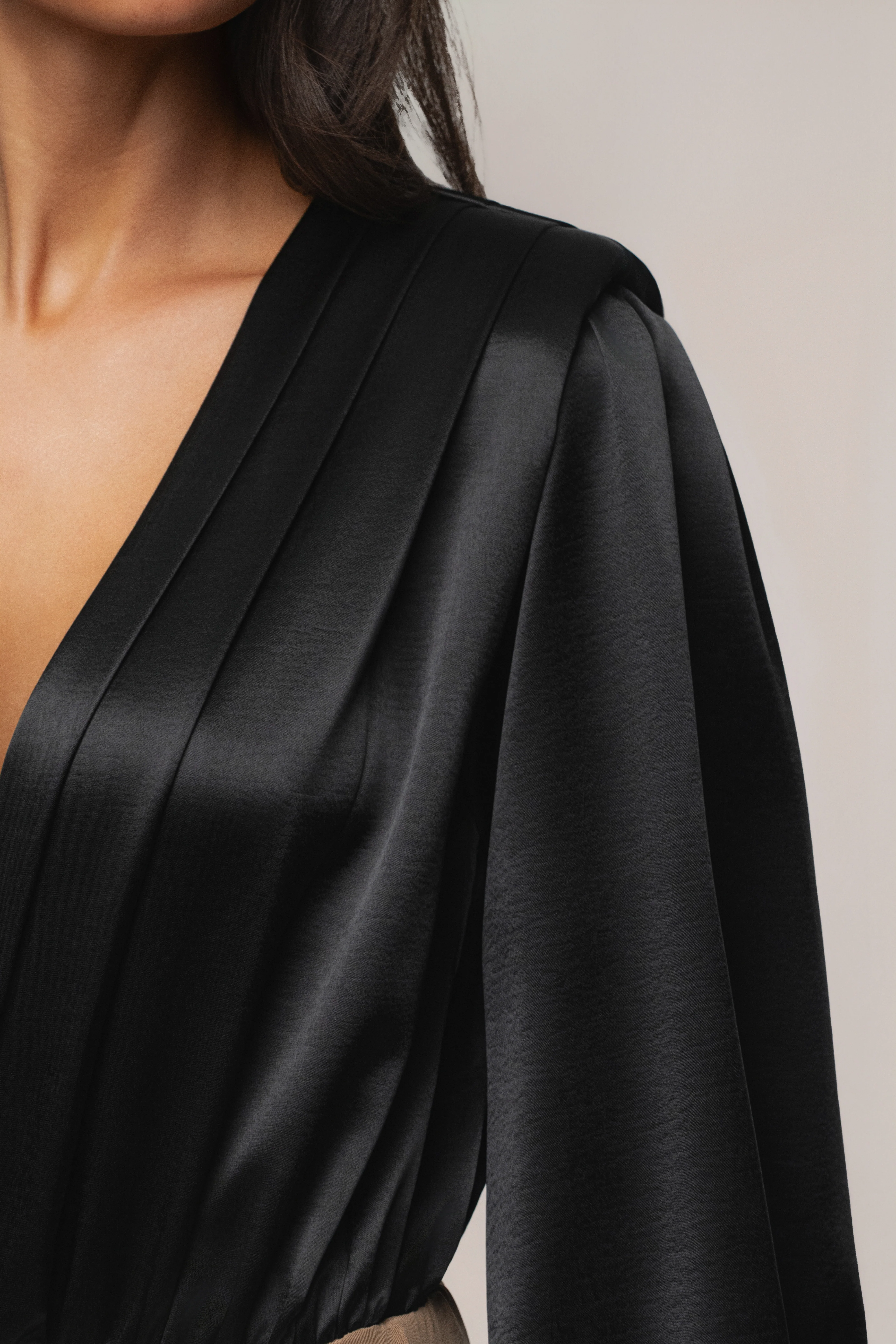 Black Satin Radiance Bodysuit - Image 9