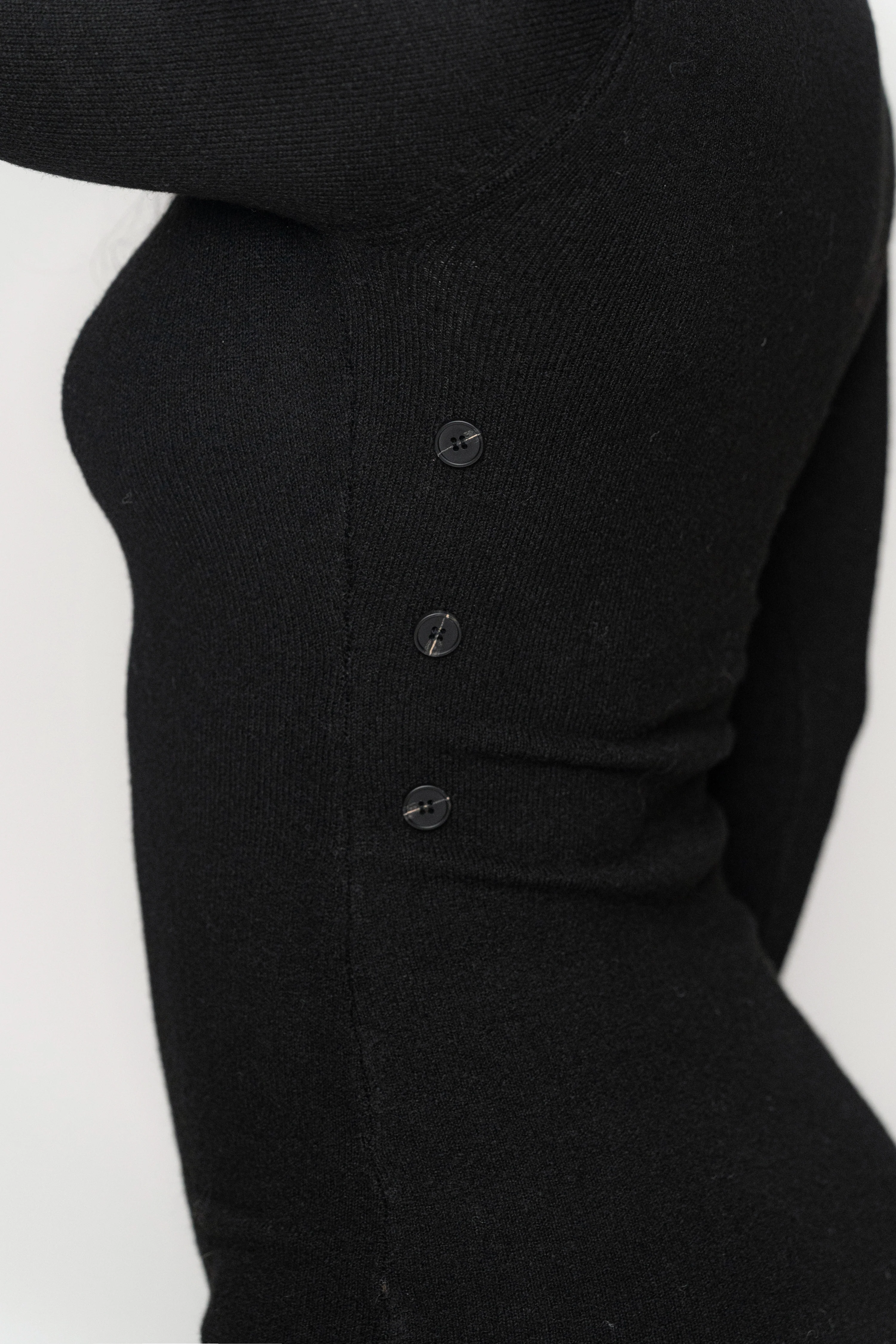 Black Scarf Draped Mini Dress - Image 6