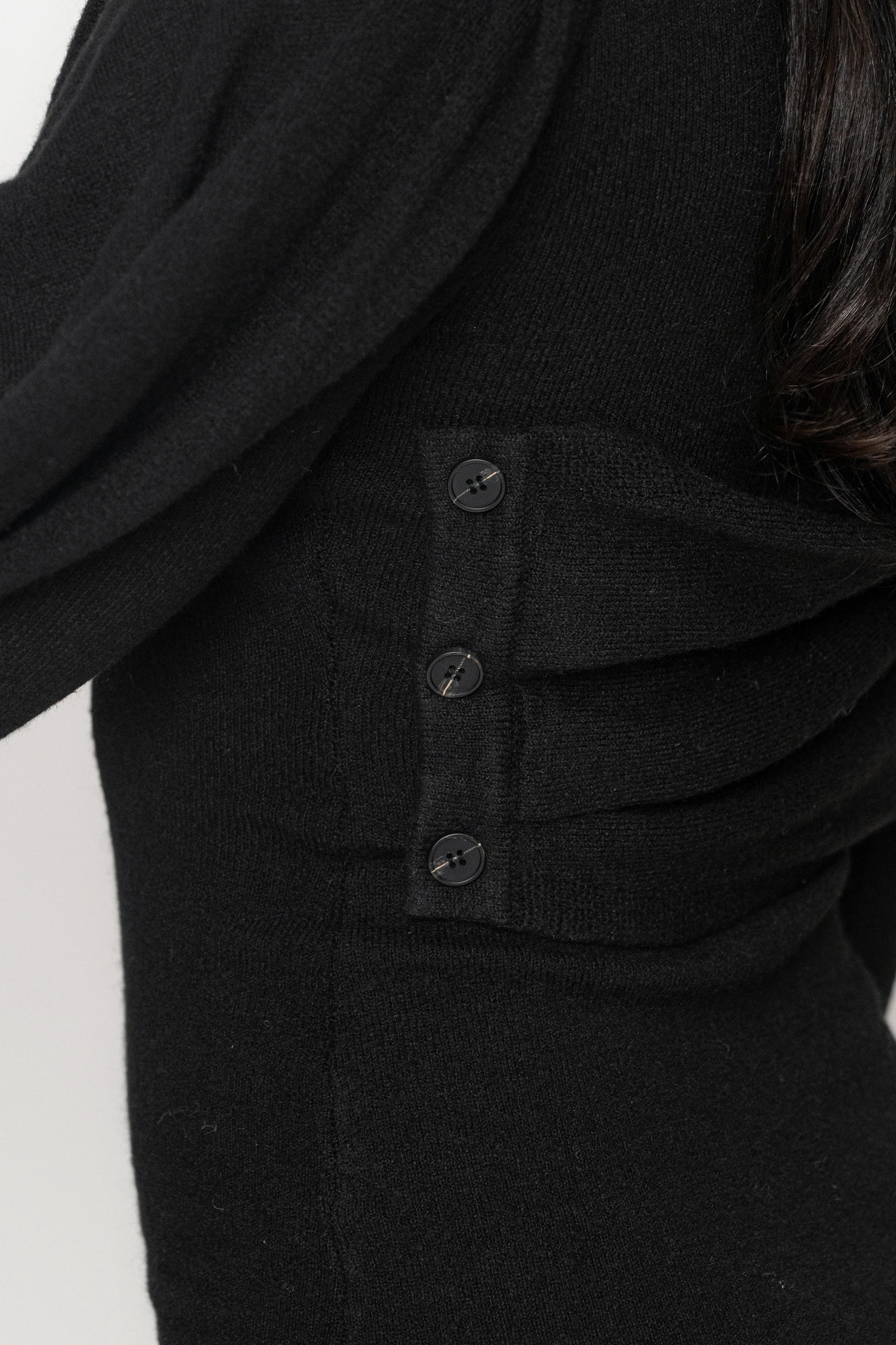 Black Scarf Draped Mini Dress - Image 9