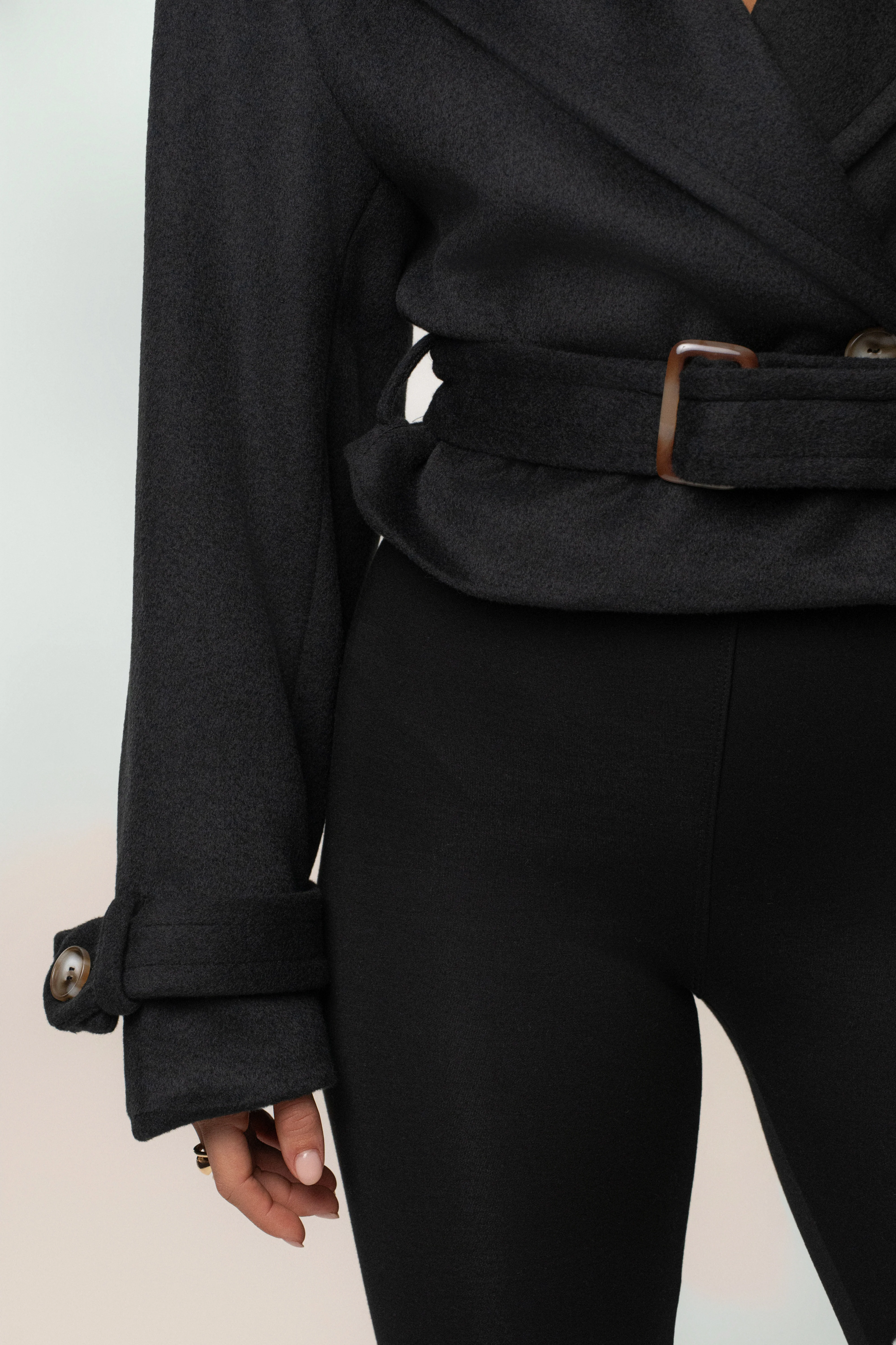 Black Sharp Presence Crop Jacket - Image 11