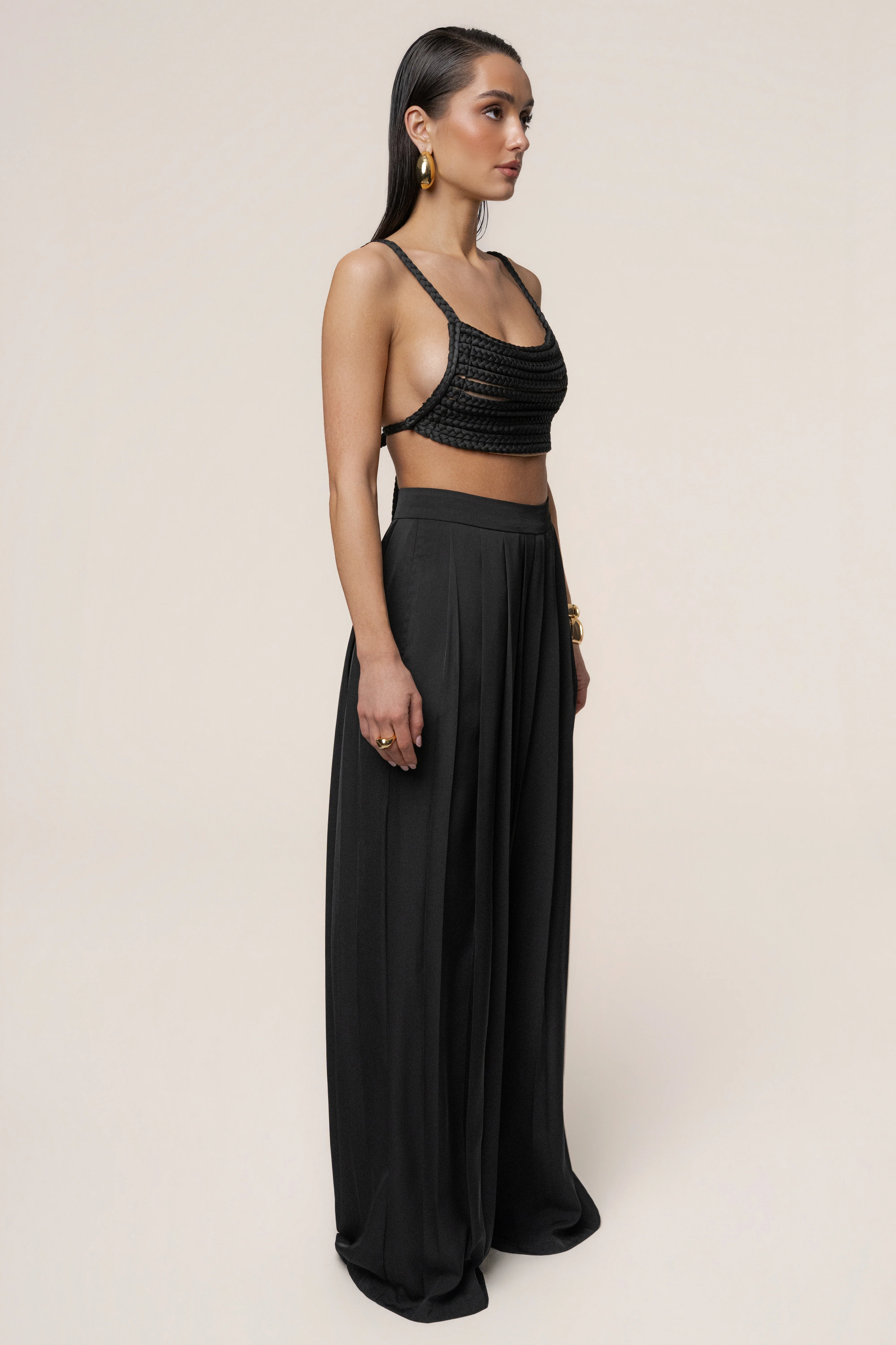 Black Sofie Braided Top - Image 10