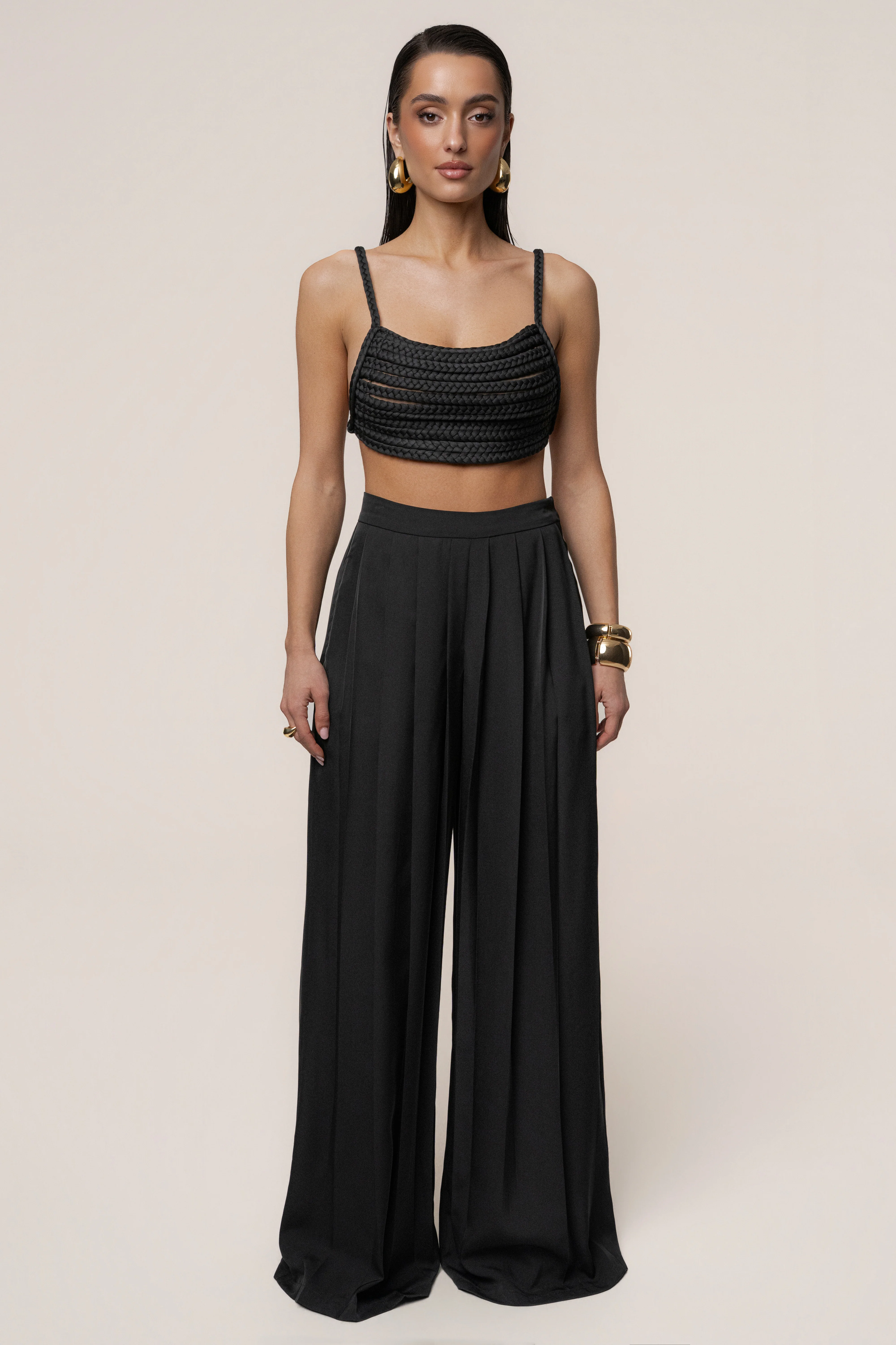 Black Sofie Braided Top - Image 4