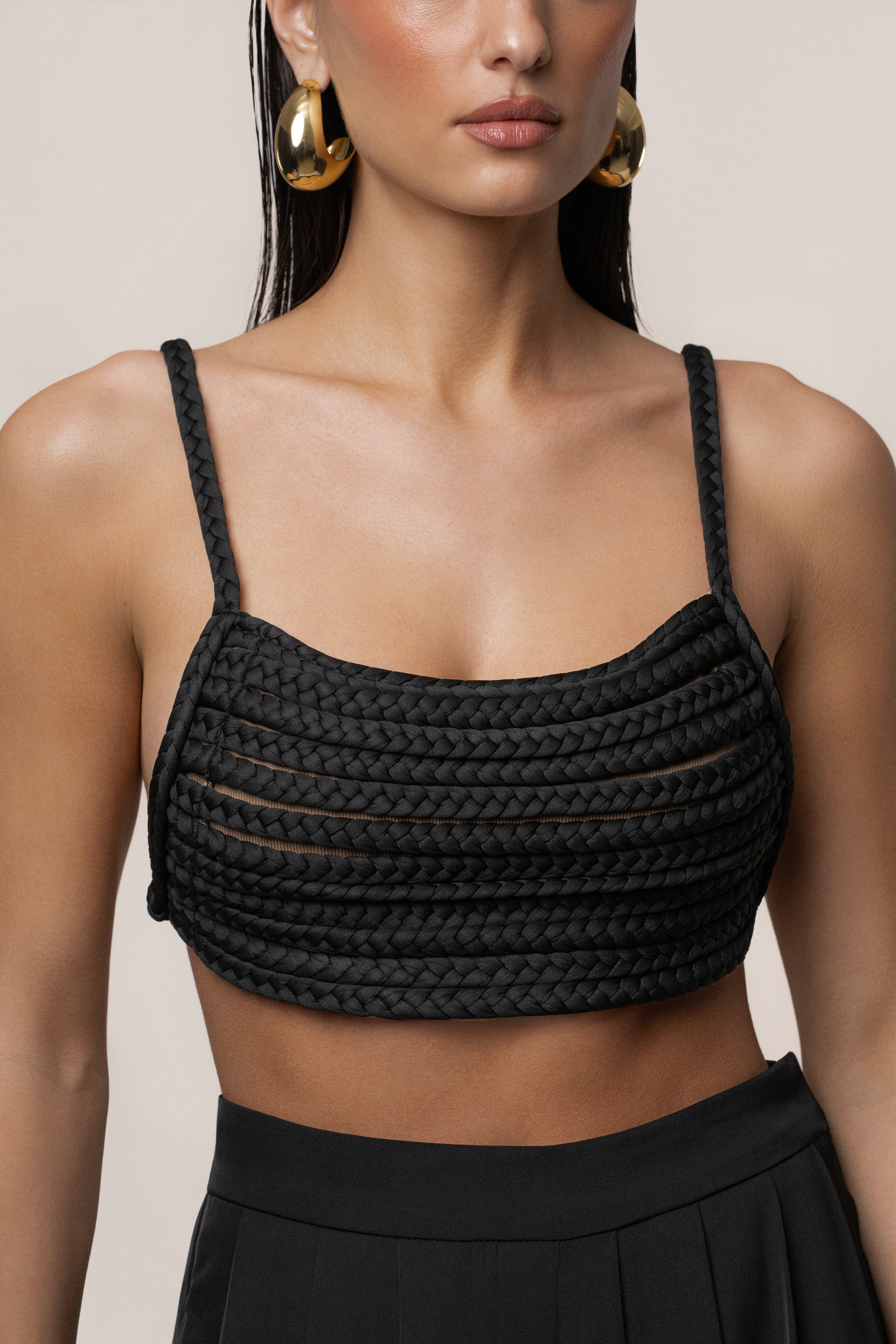 Black Sofie Braided Top - Image 7