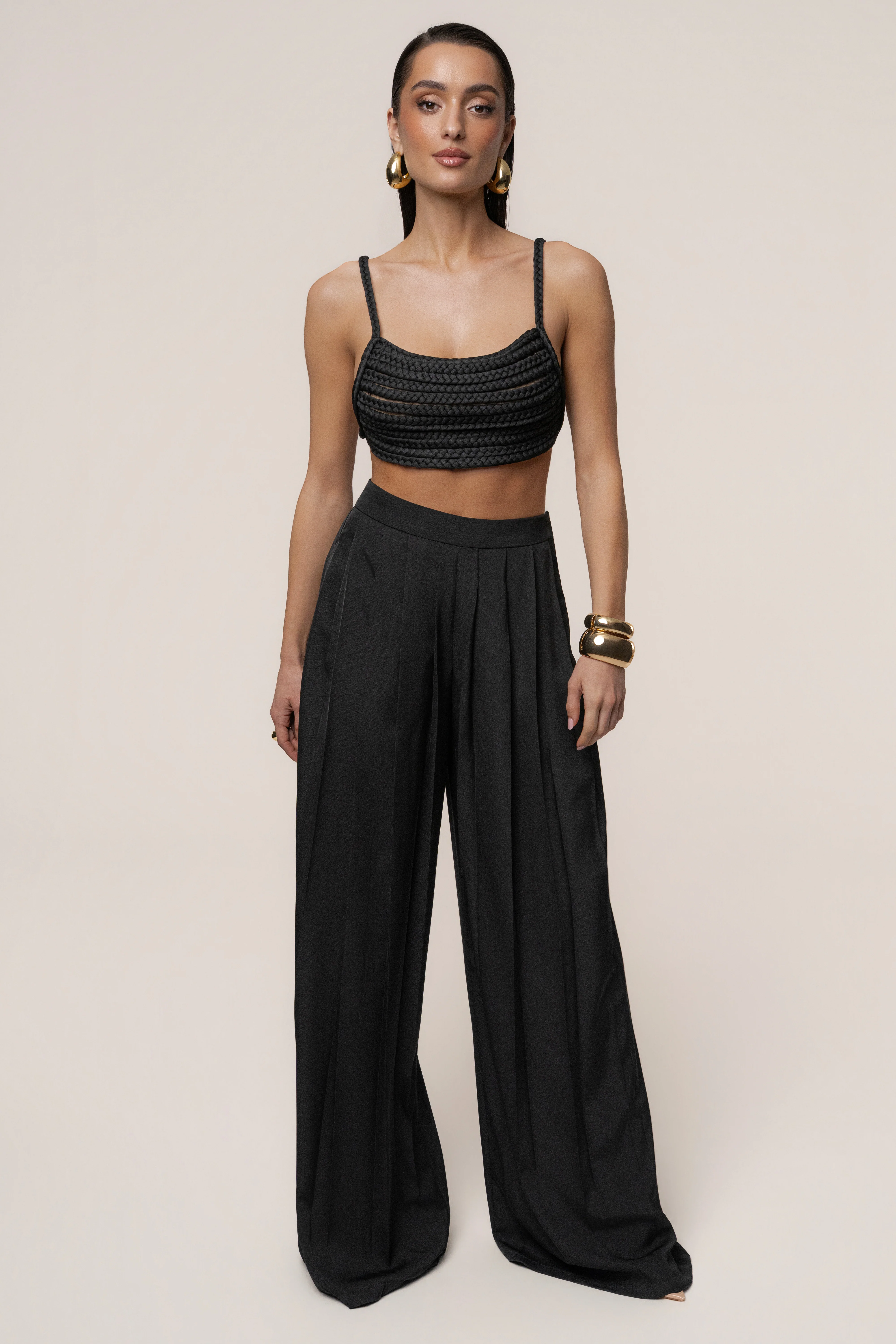 Black Sofie Braided Top - Image 9