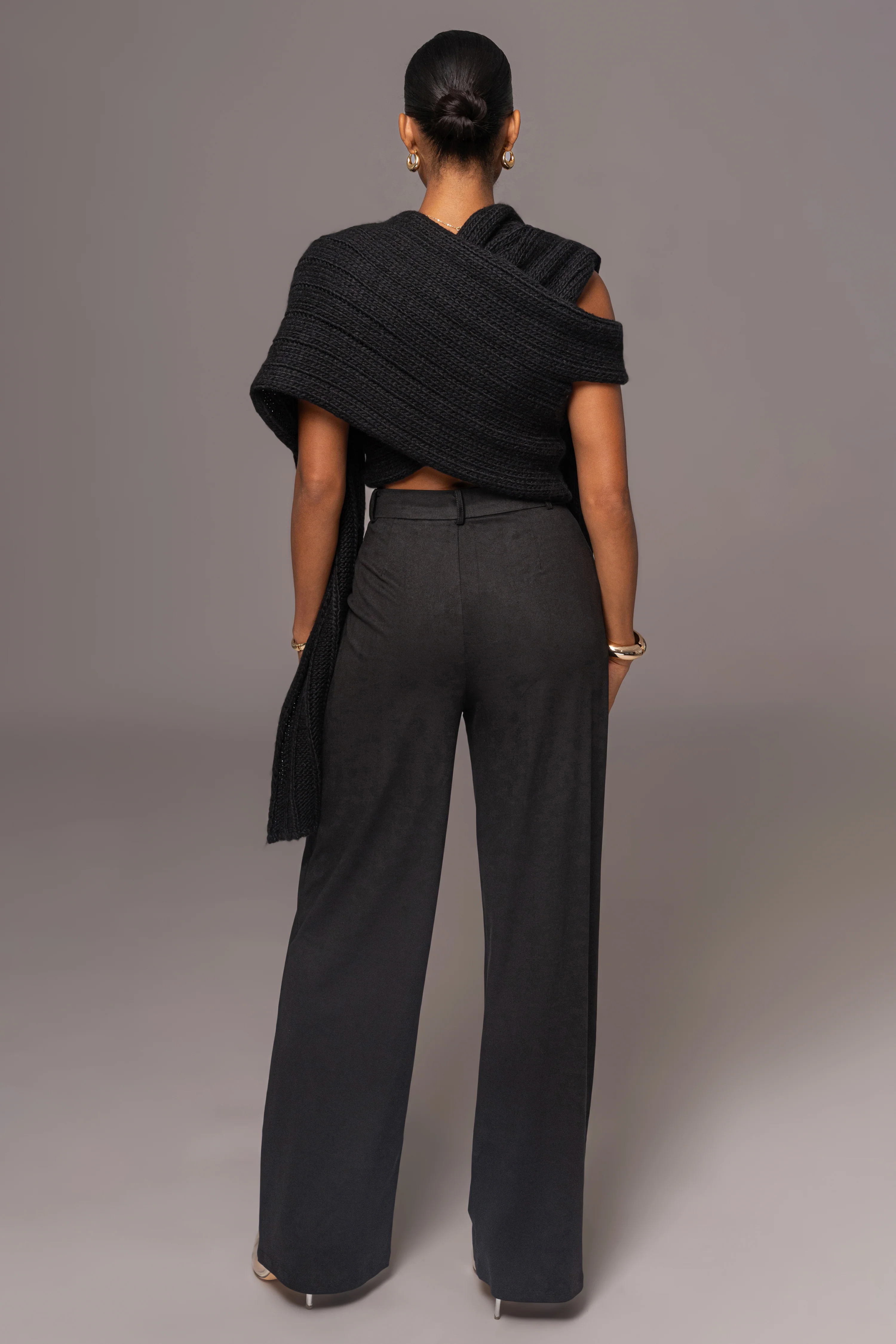 Black Soft Life Cable Knit Sweater Top - Image 12