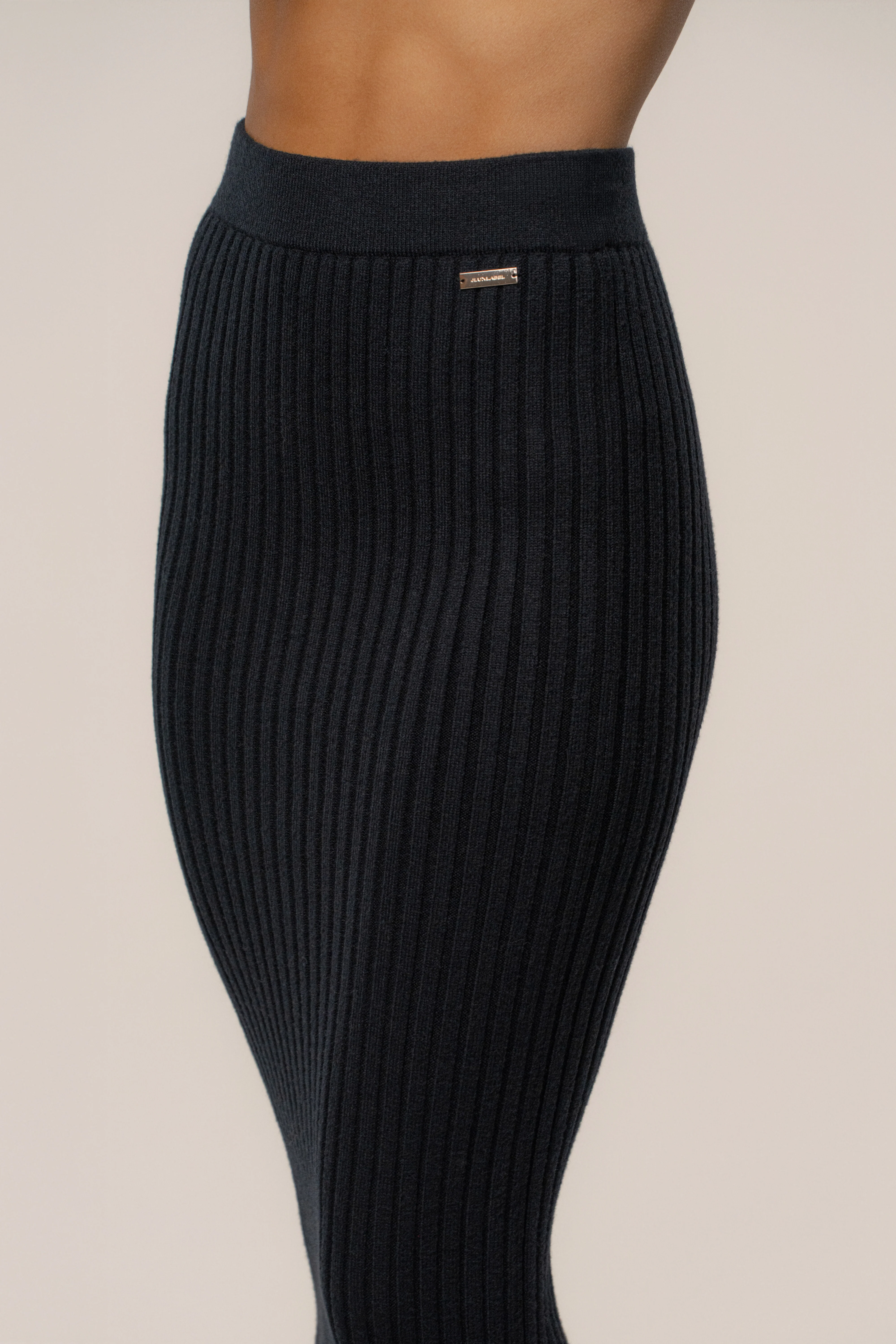 Black Soft Reset Ribbed Skirt - Image 11