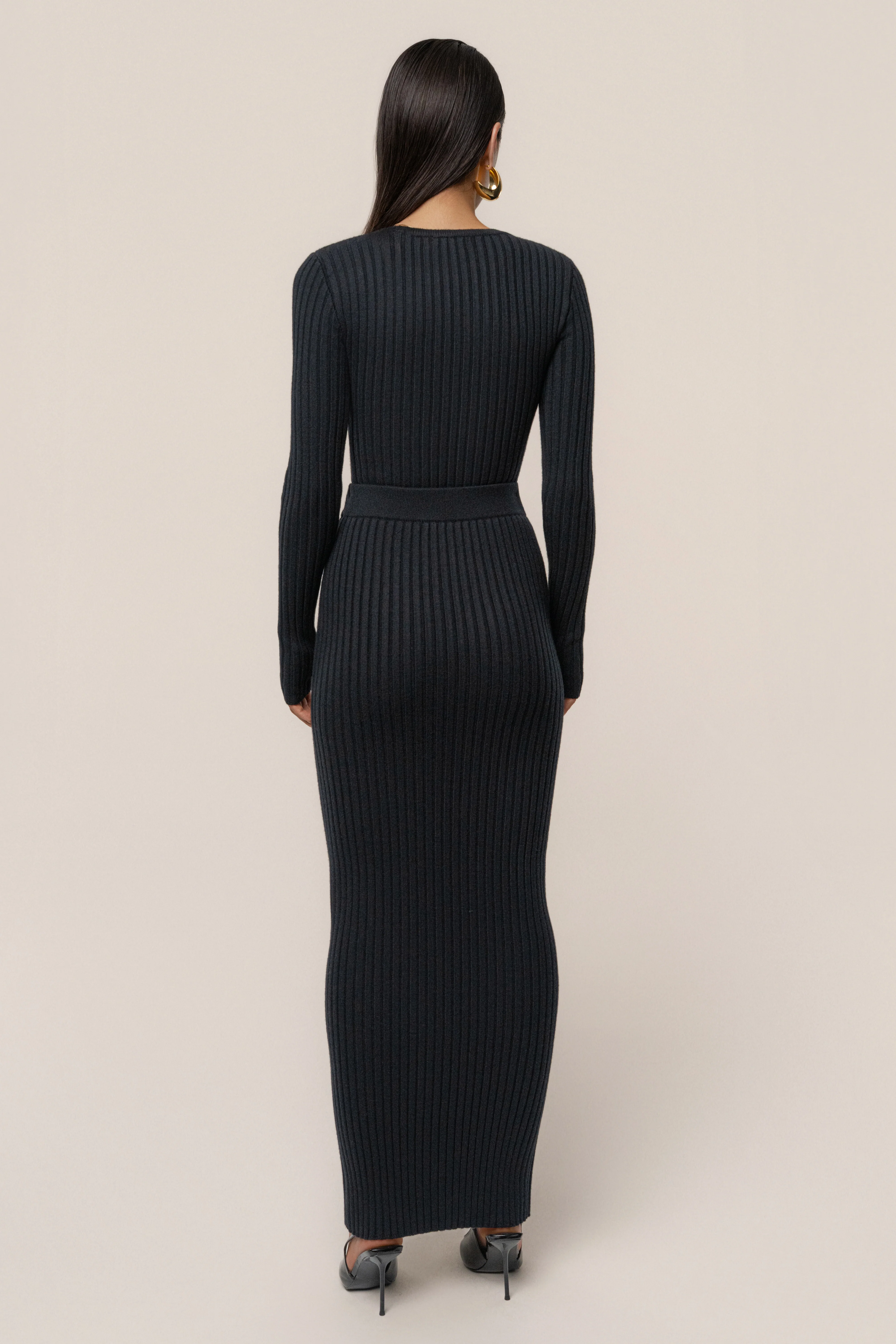 Black Soft Reset Ribbed Skirt - Image 9