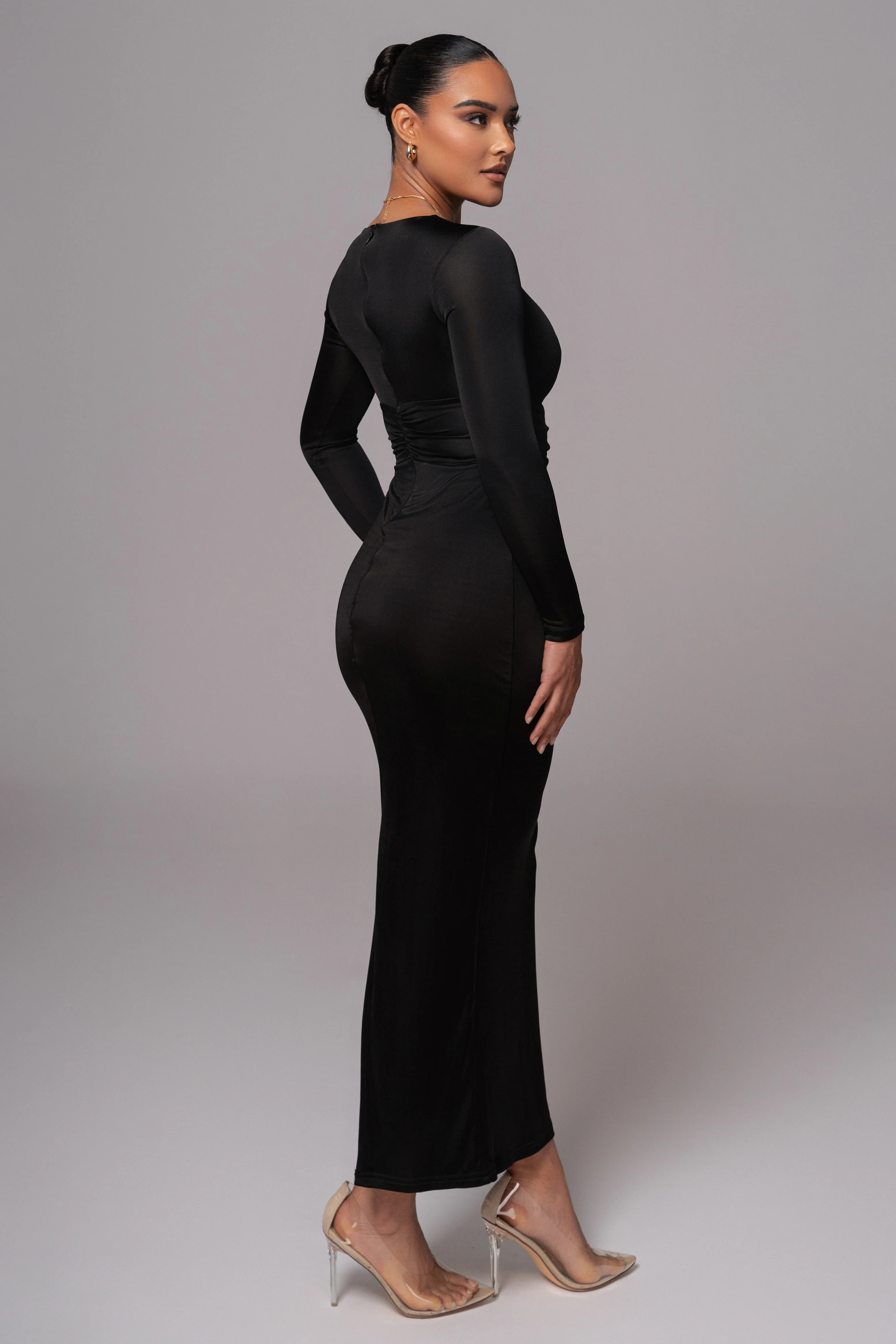 Black Soiree Cutout Maxi Dress - Image 11