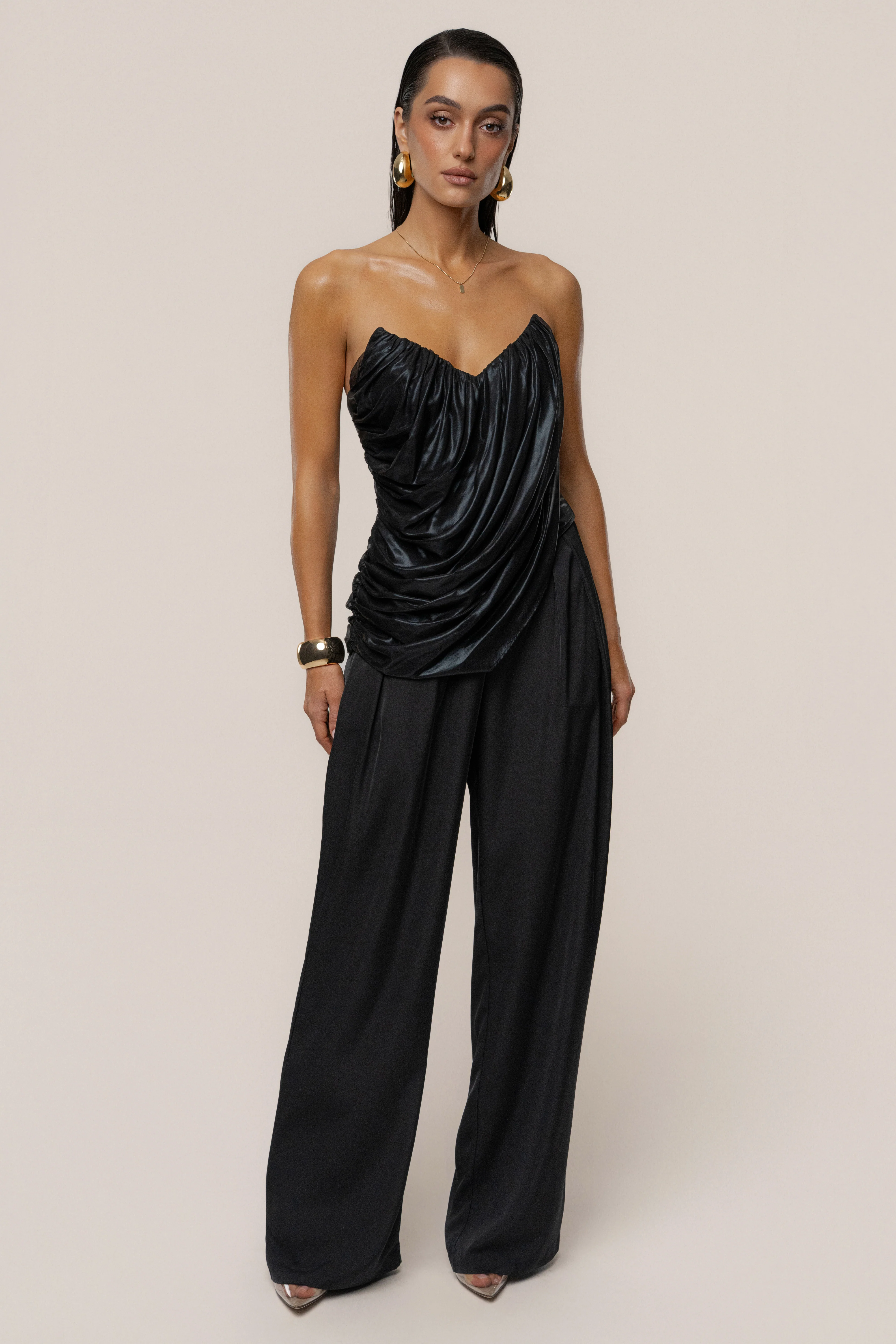 Black Soirée Metallic Top - Image 5