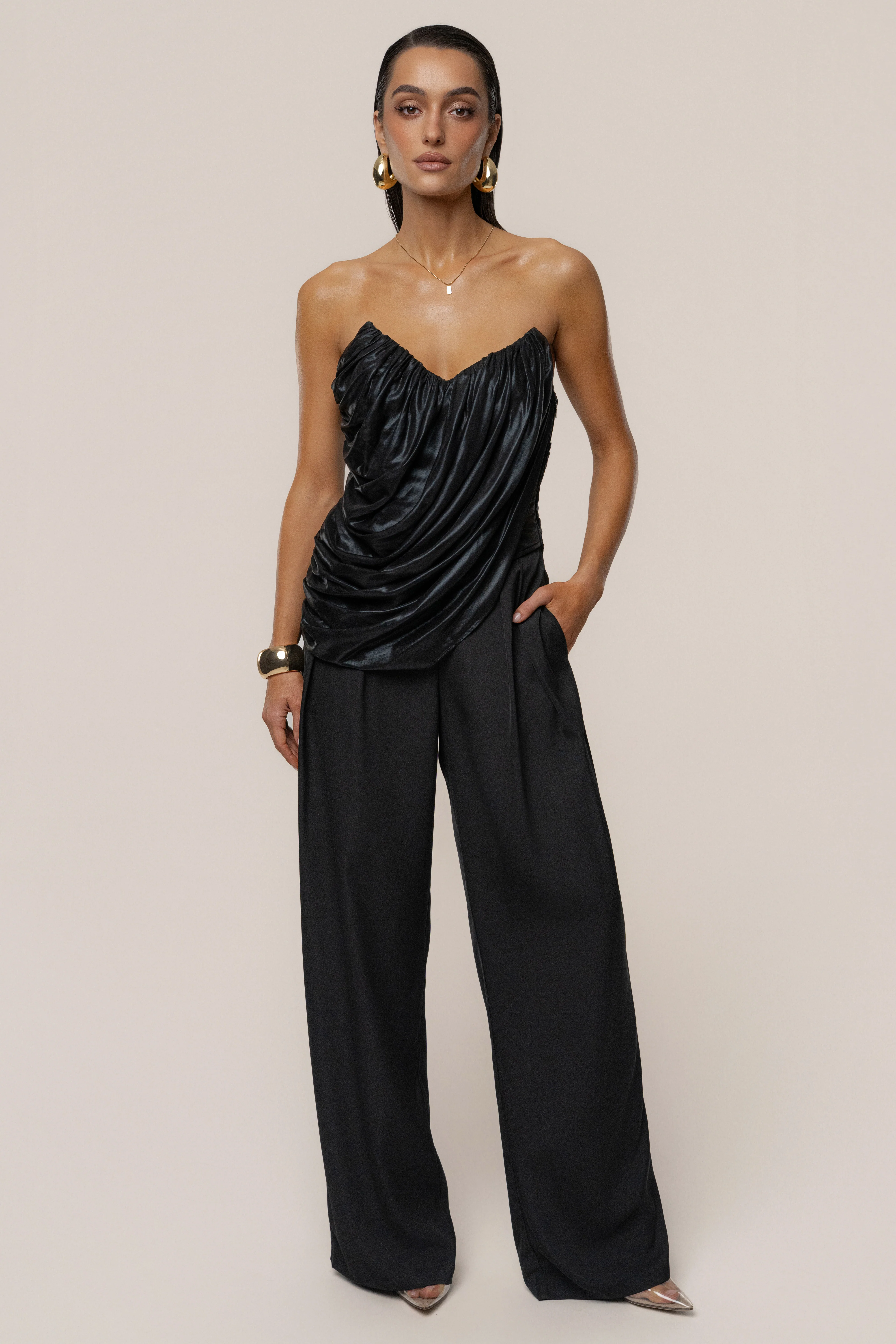 Black Soirée Metallic Top - Image 7