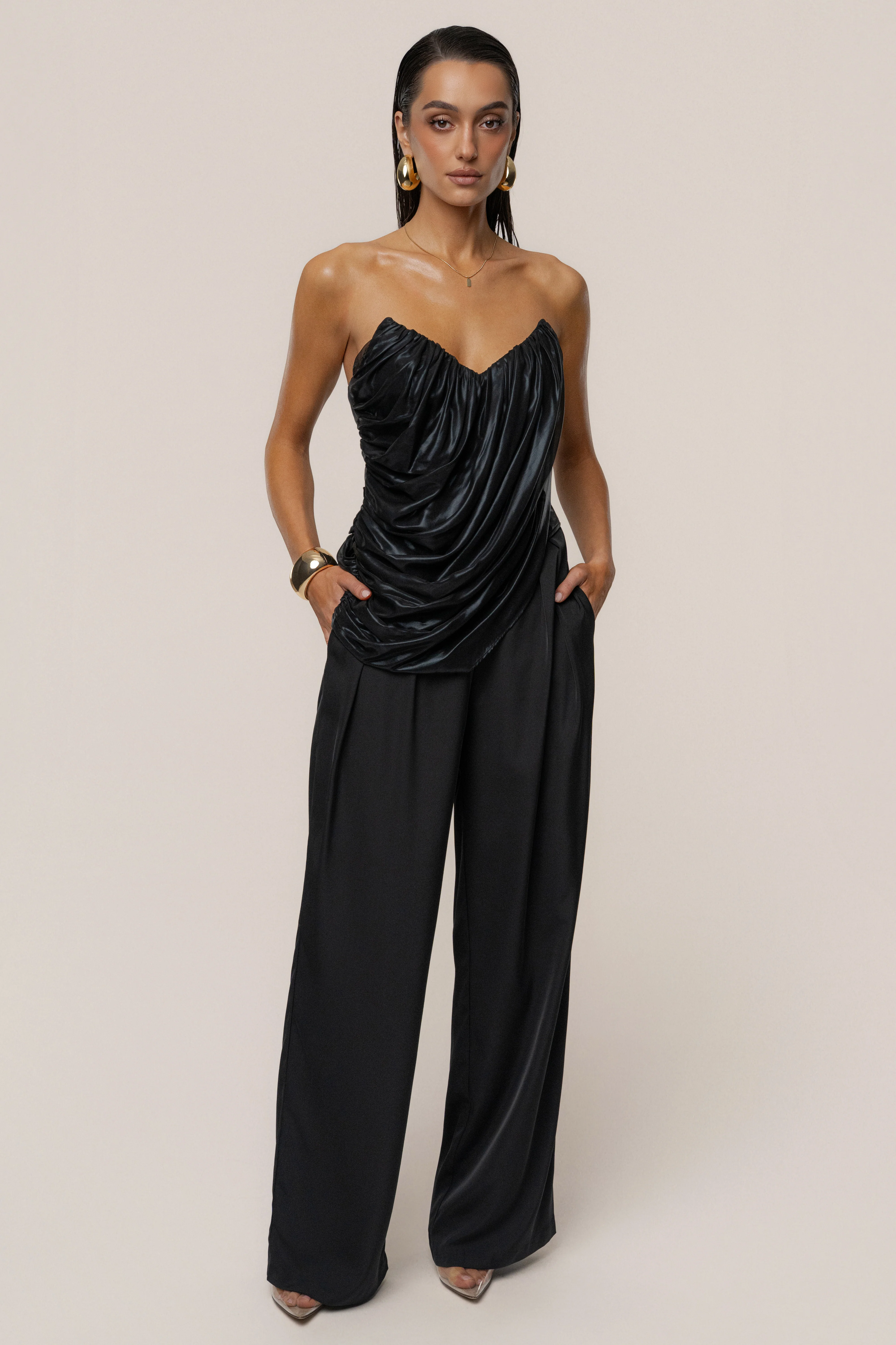 Black Soirée Metallic Top - Image 9