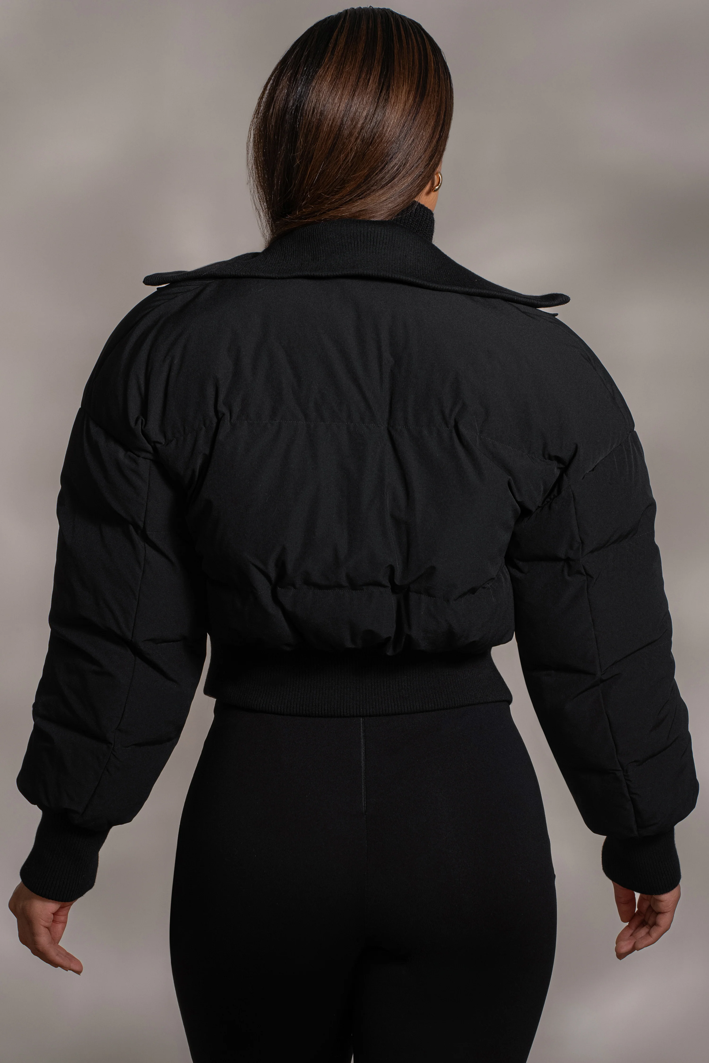 Black Stassie Ribbed Jacket - Image 11
