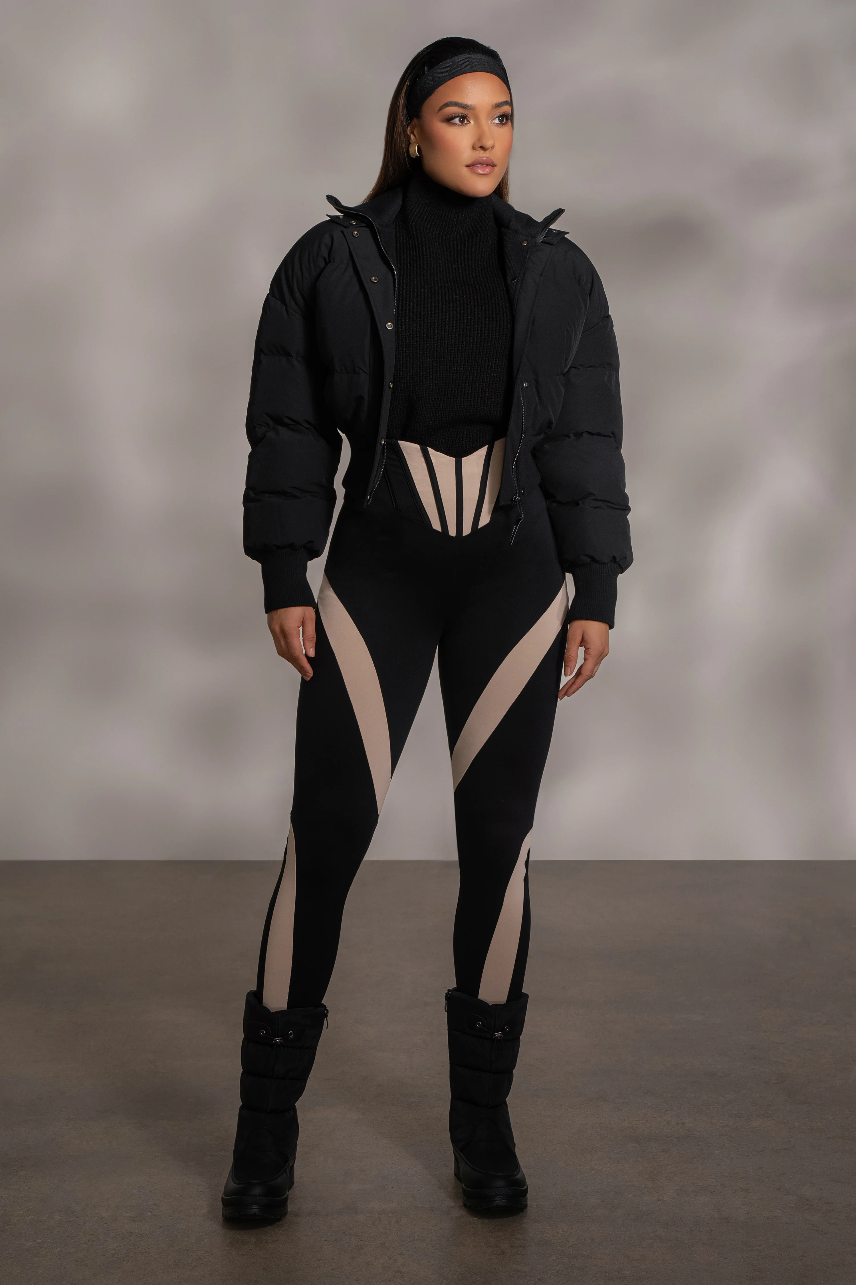 Black Stassie Ribbed Jacket - Image 6