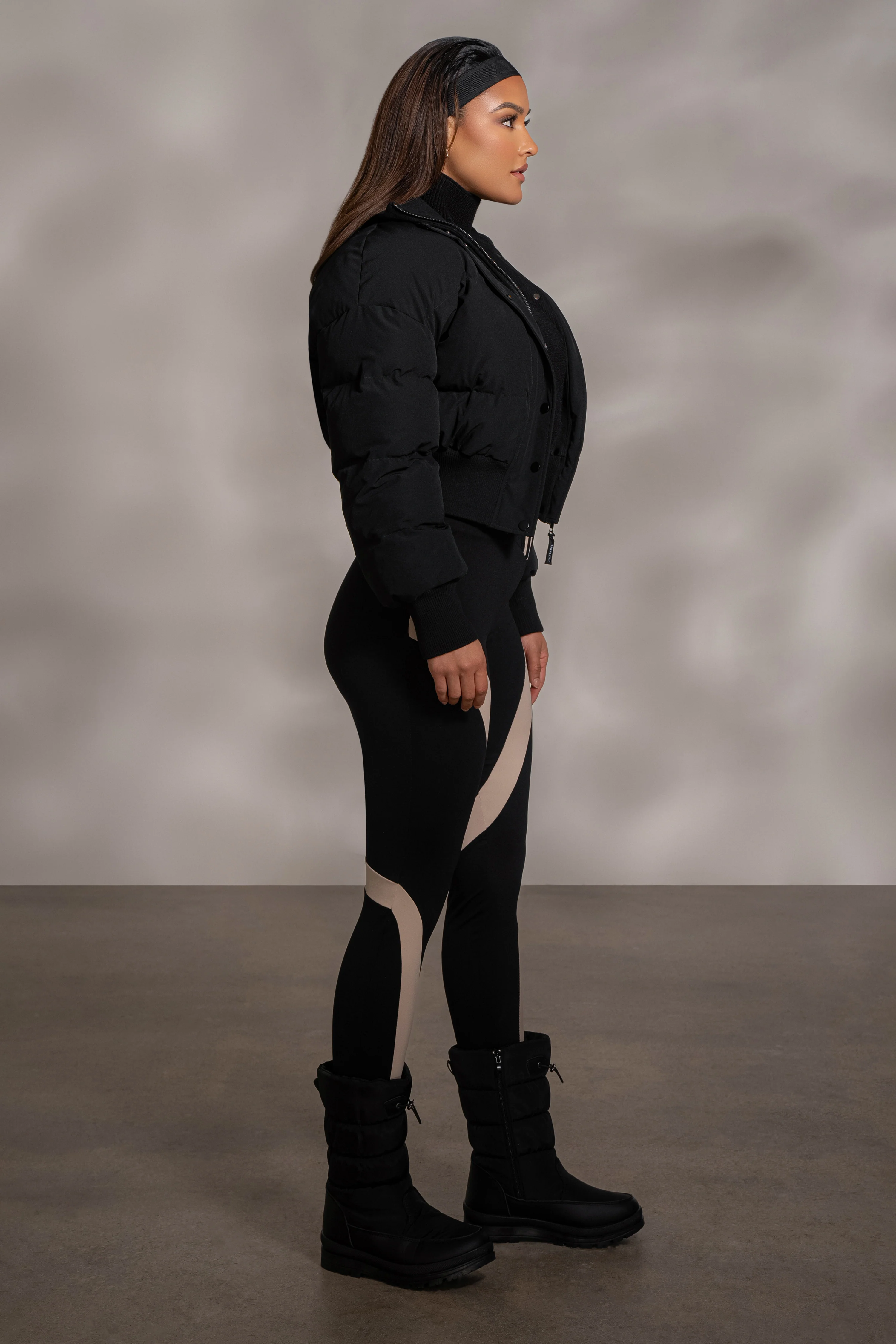 Black Stassie Ribbed Jacket - Image 9