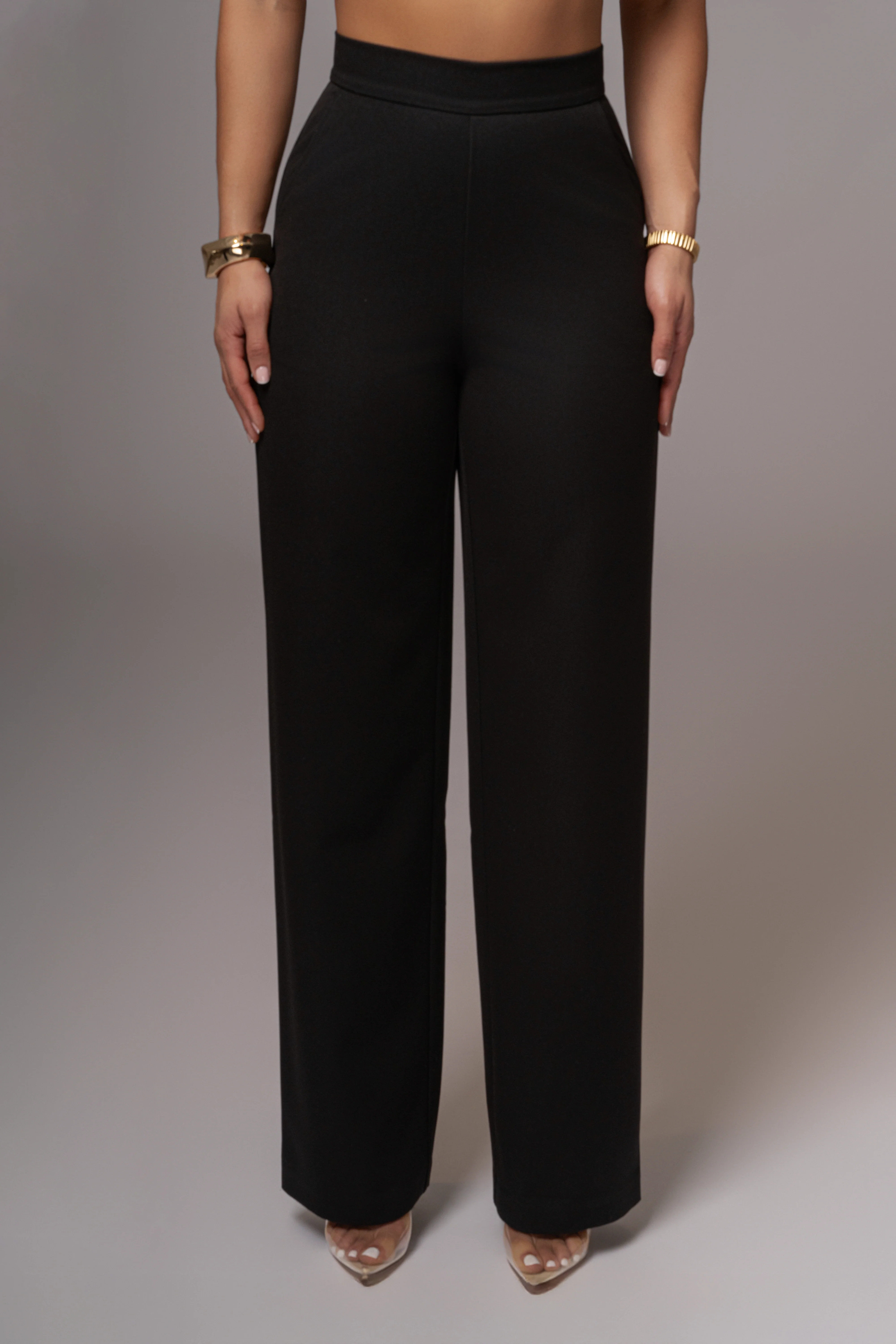 Black Status Belted Pants - Image 3