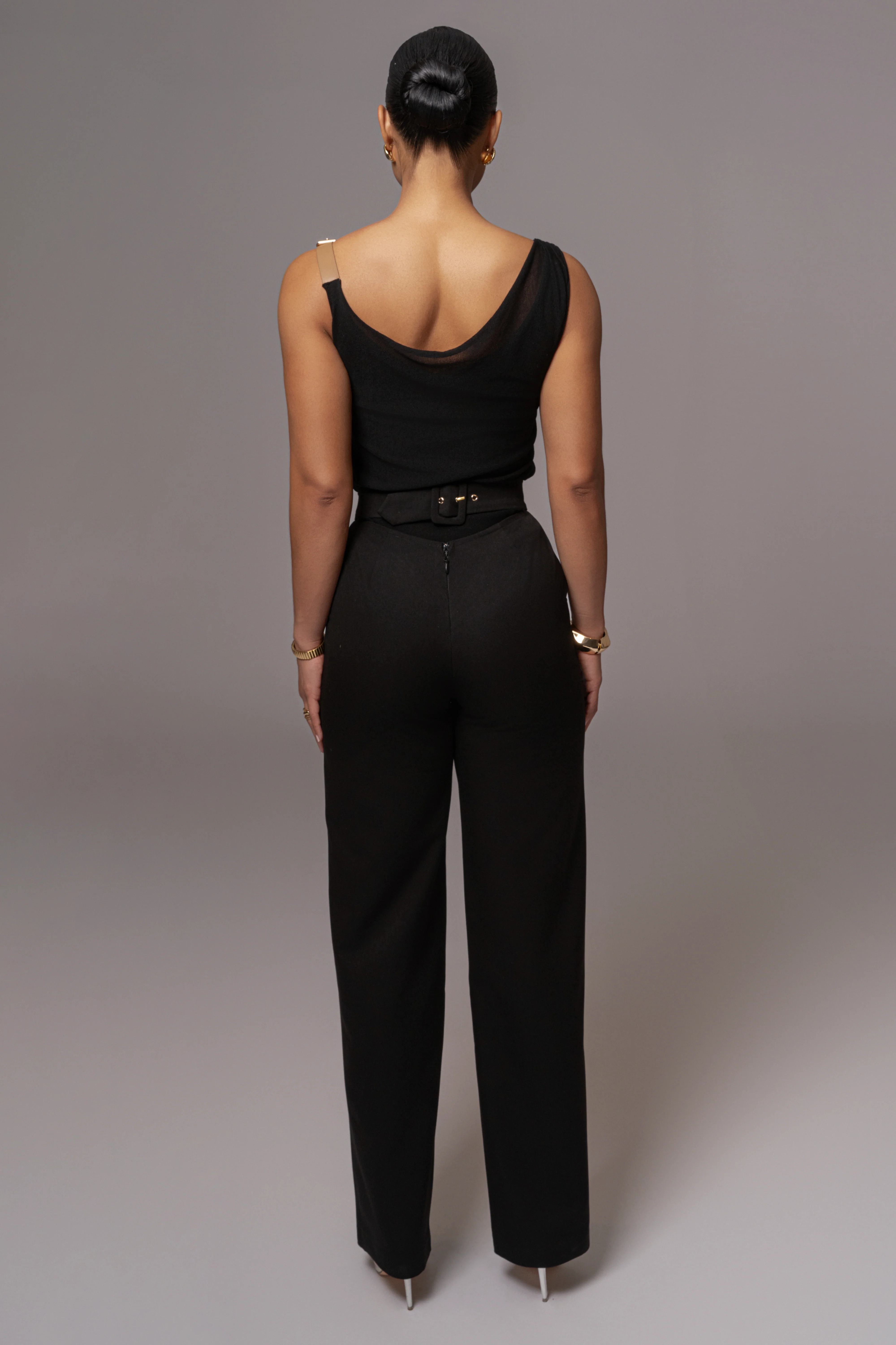 Black Status Belted Pants - Image 6