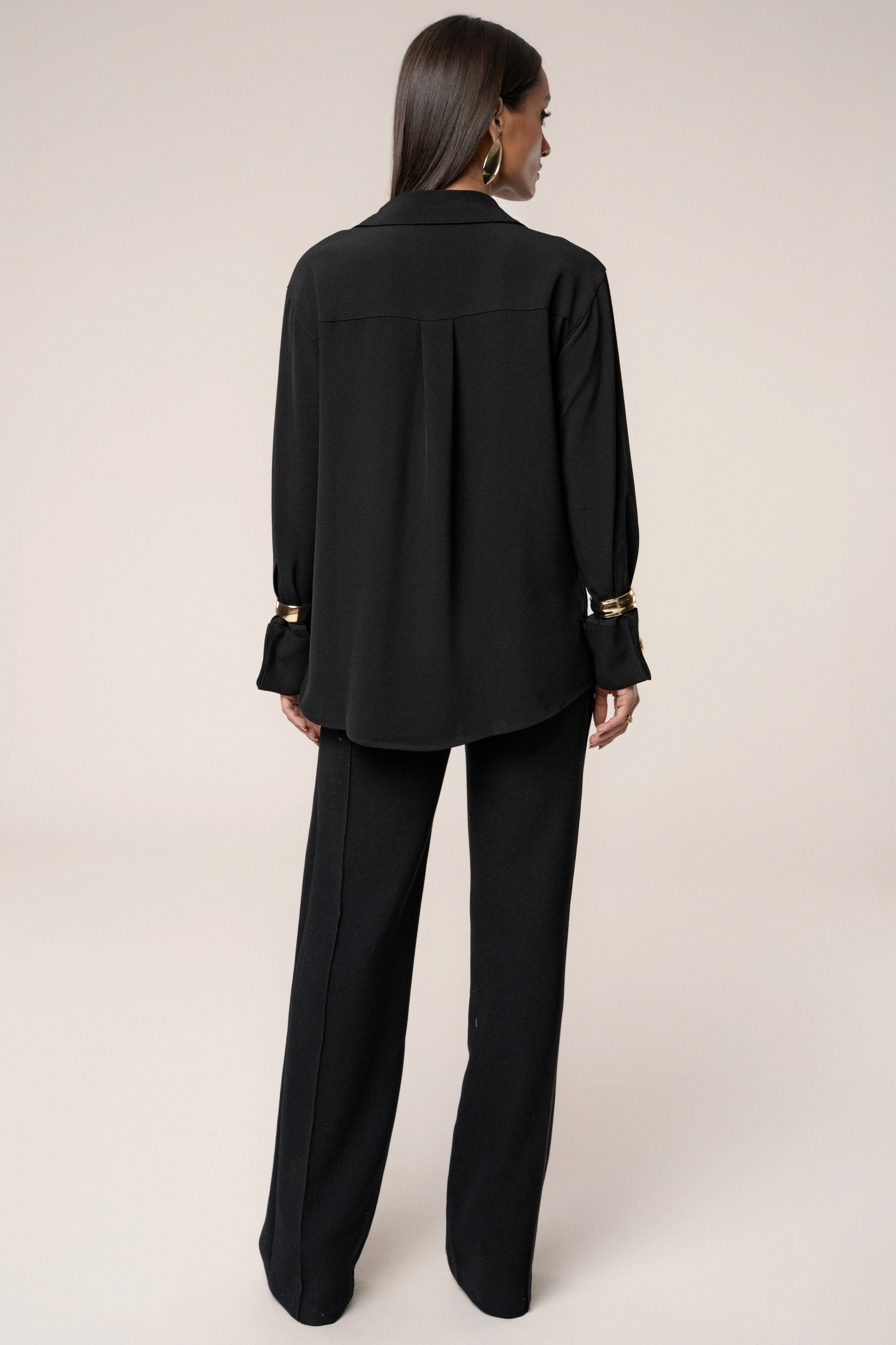 Black Stella Button Up Shirt - Image 8