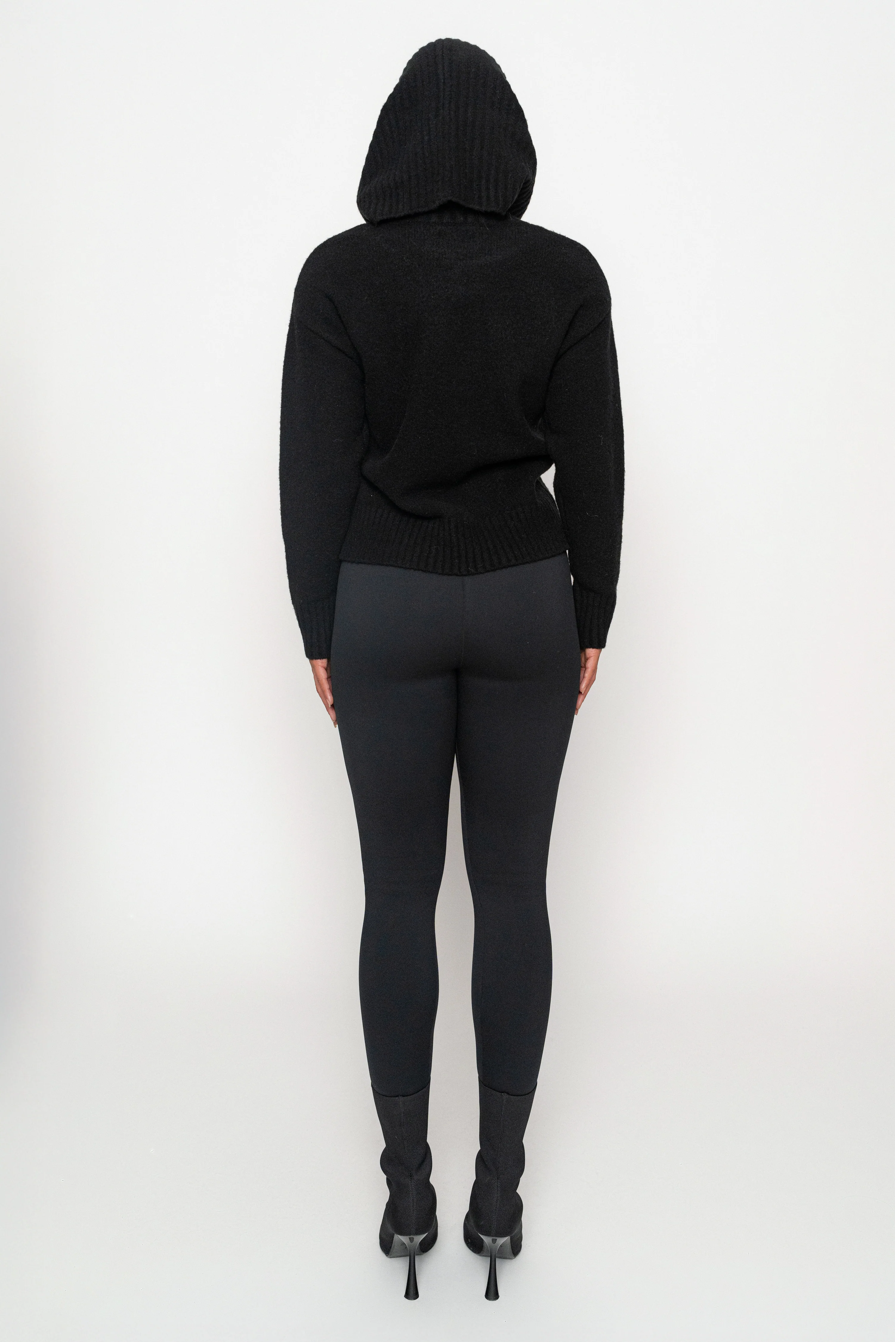 Black Sweater Scarf Top - Image 6