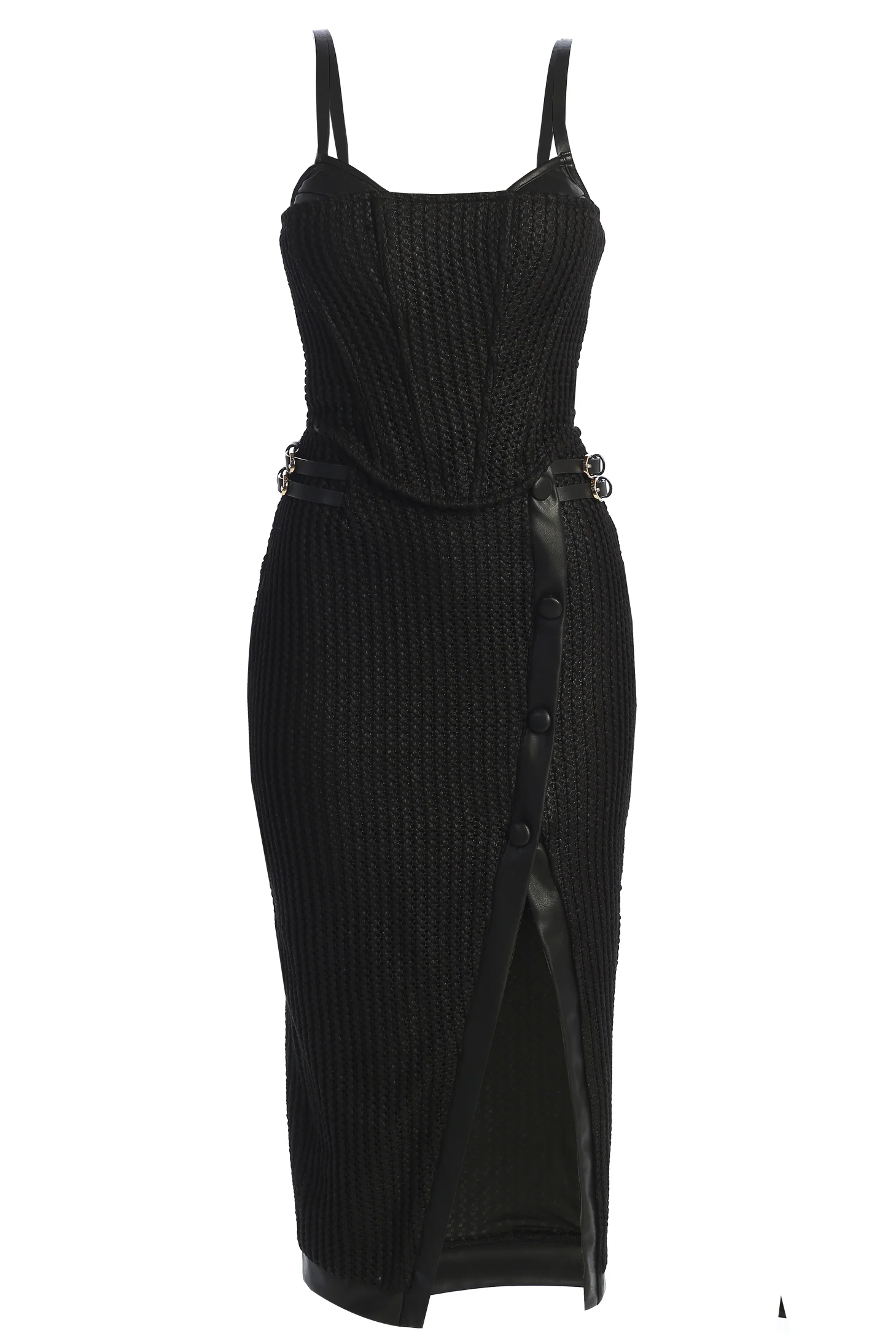 Black Textured Harley Corset Top - Image 3