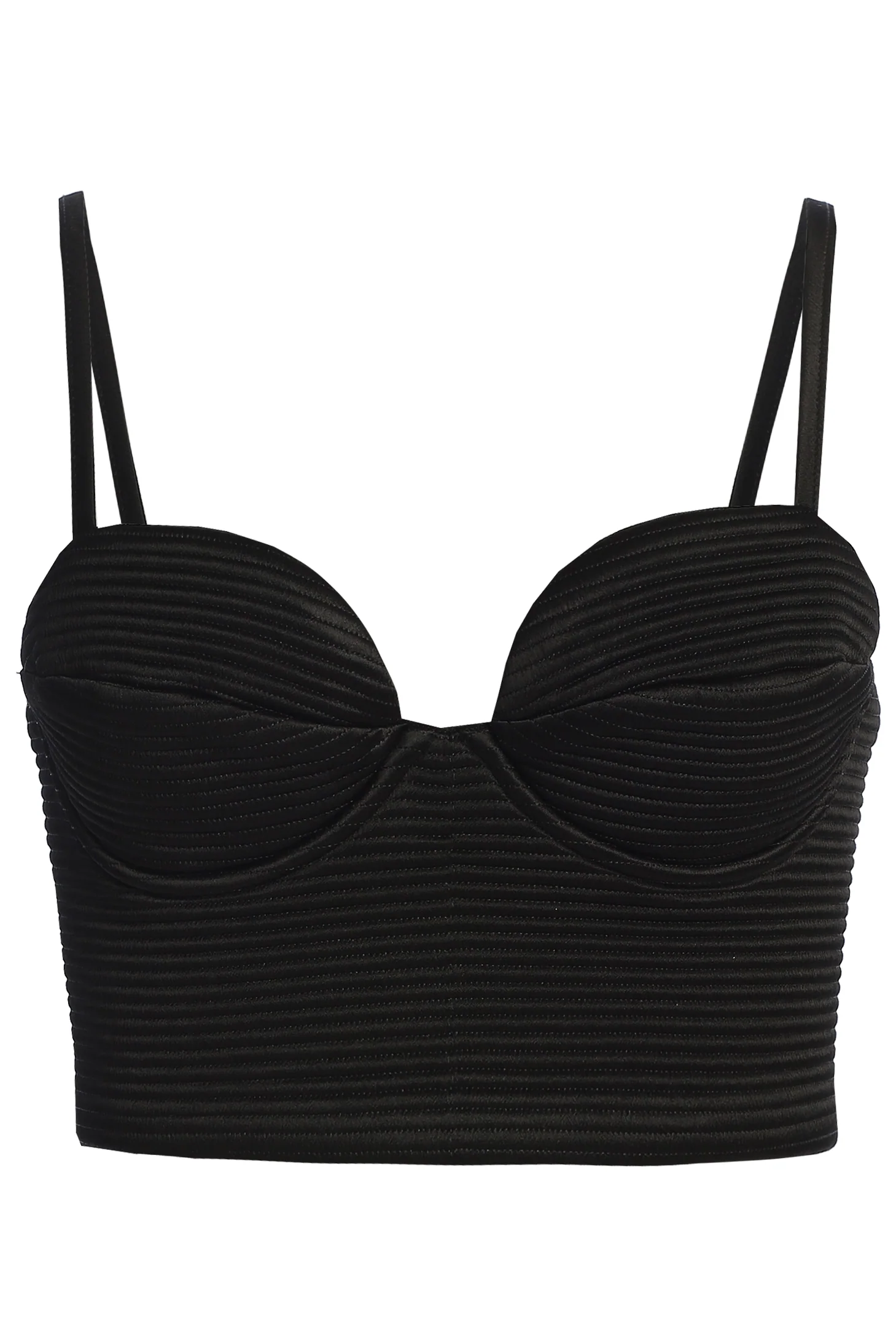 Black Thalia Textured Bustier - Image 4