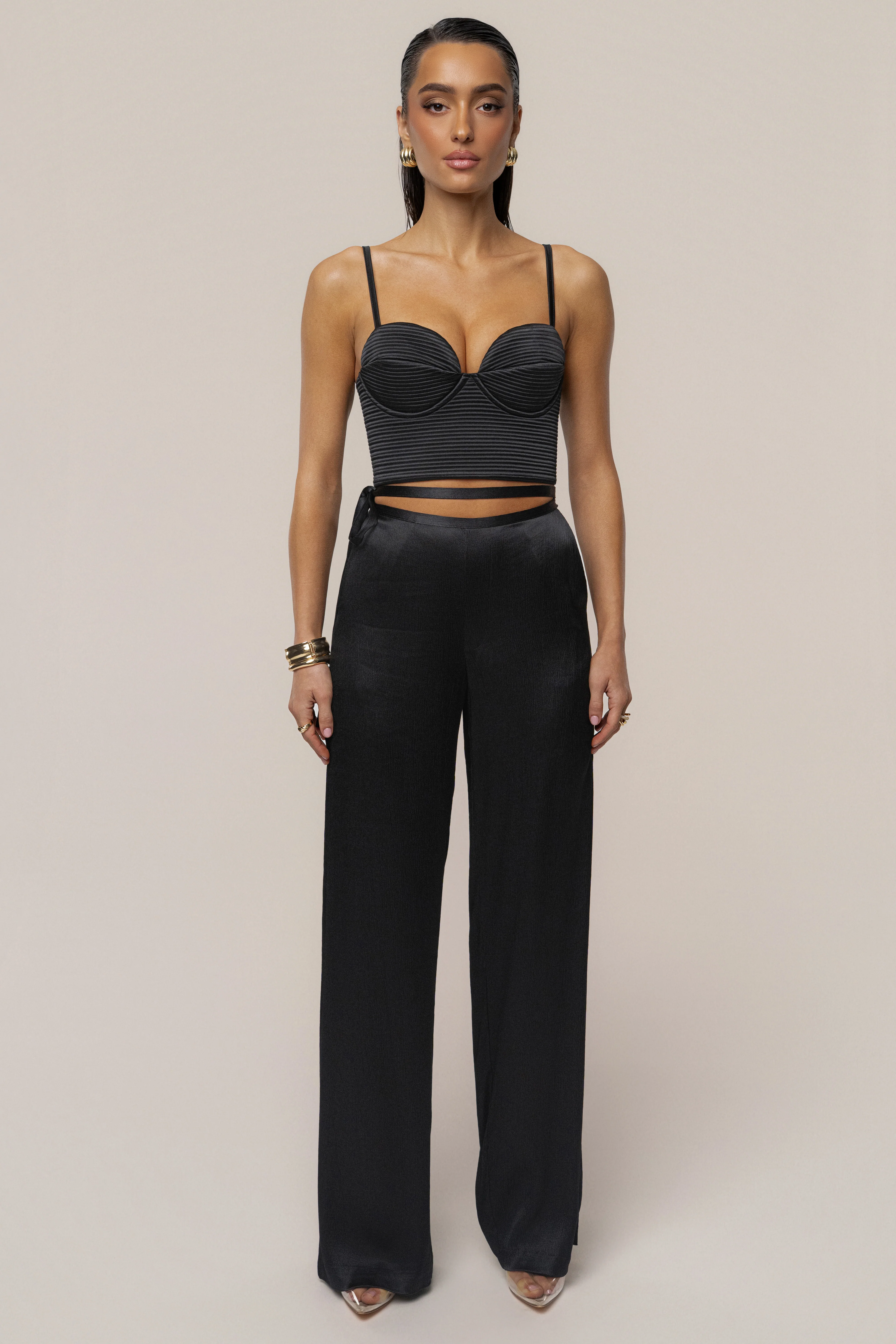 Black Thalia Textured Bustier - Image 5