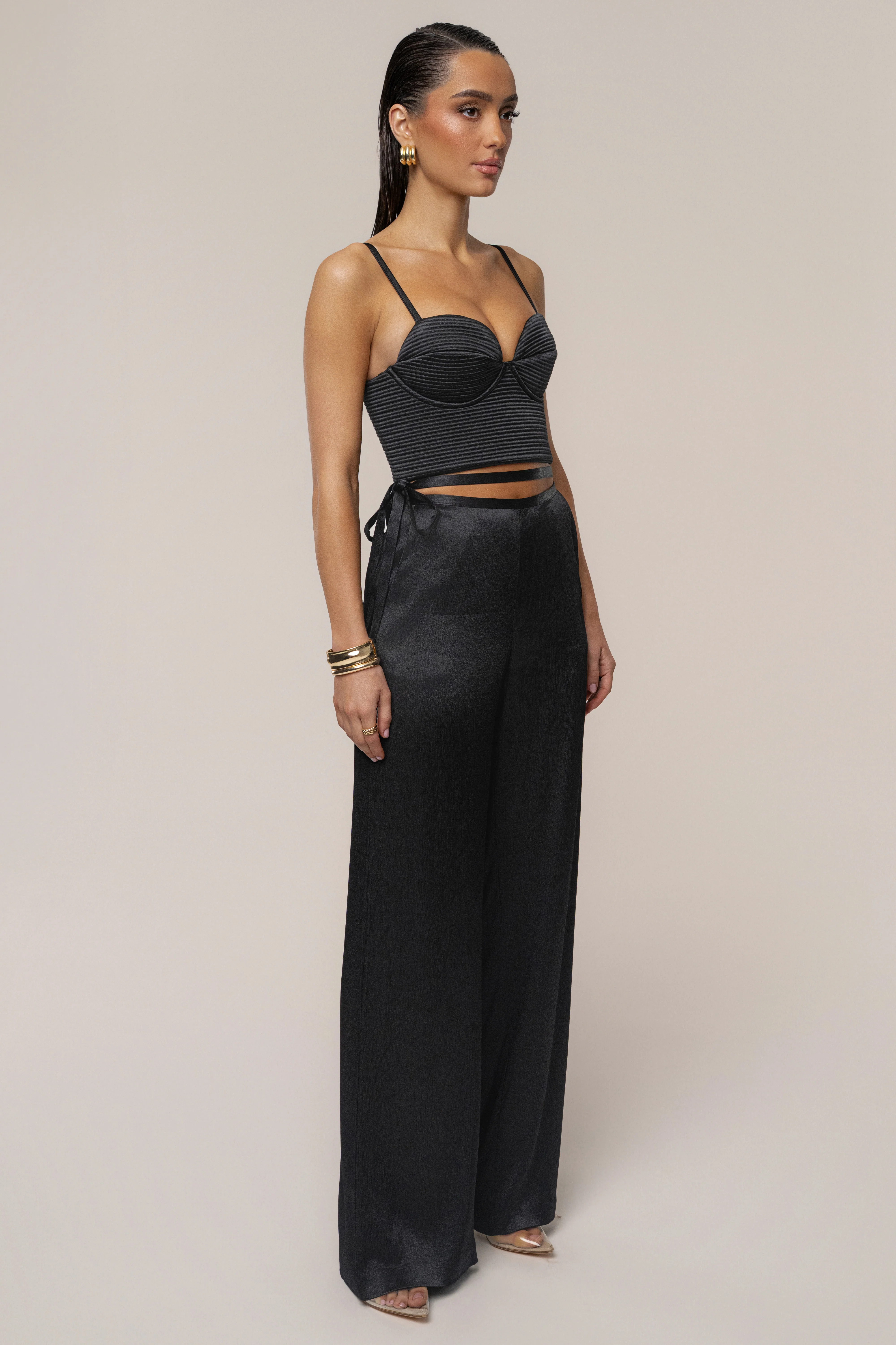Black Thalia Textured Bustier - Image 7
